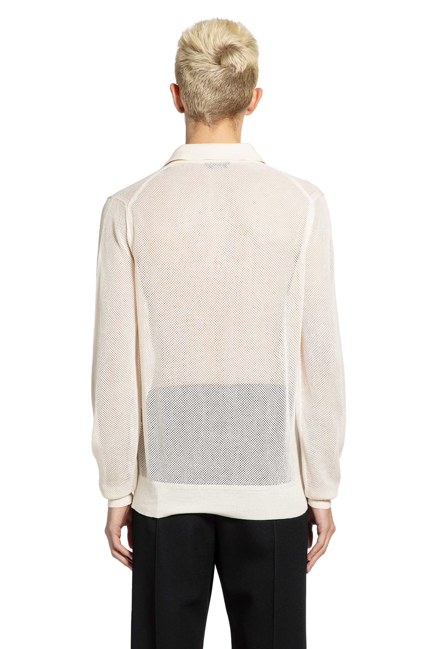 TOM FORD Semi-sheer Long Sleeve Polo Shirt