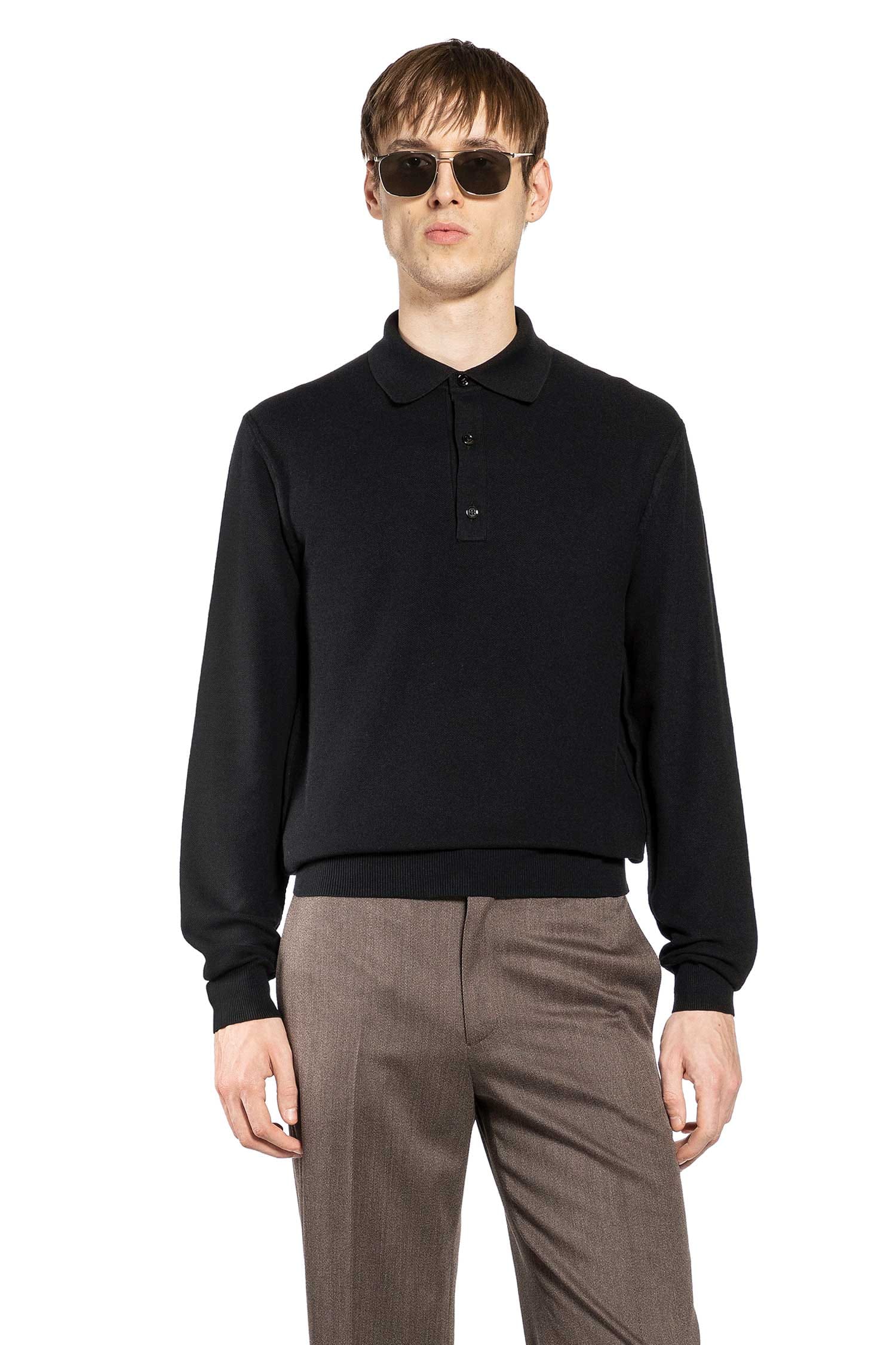 TOM FORD Cotton Silk Knit Polo Shirt