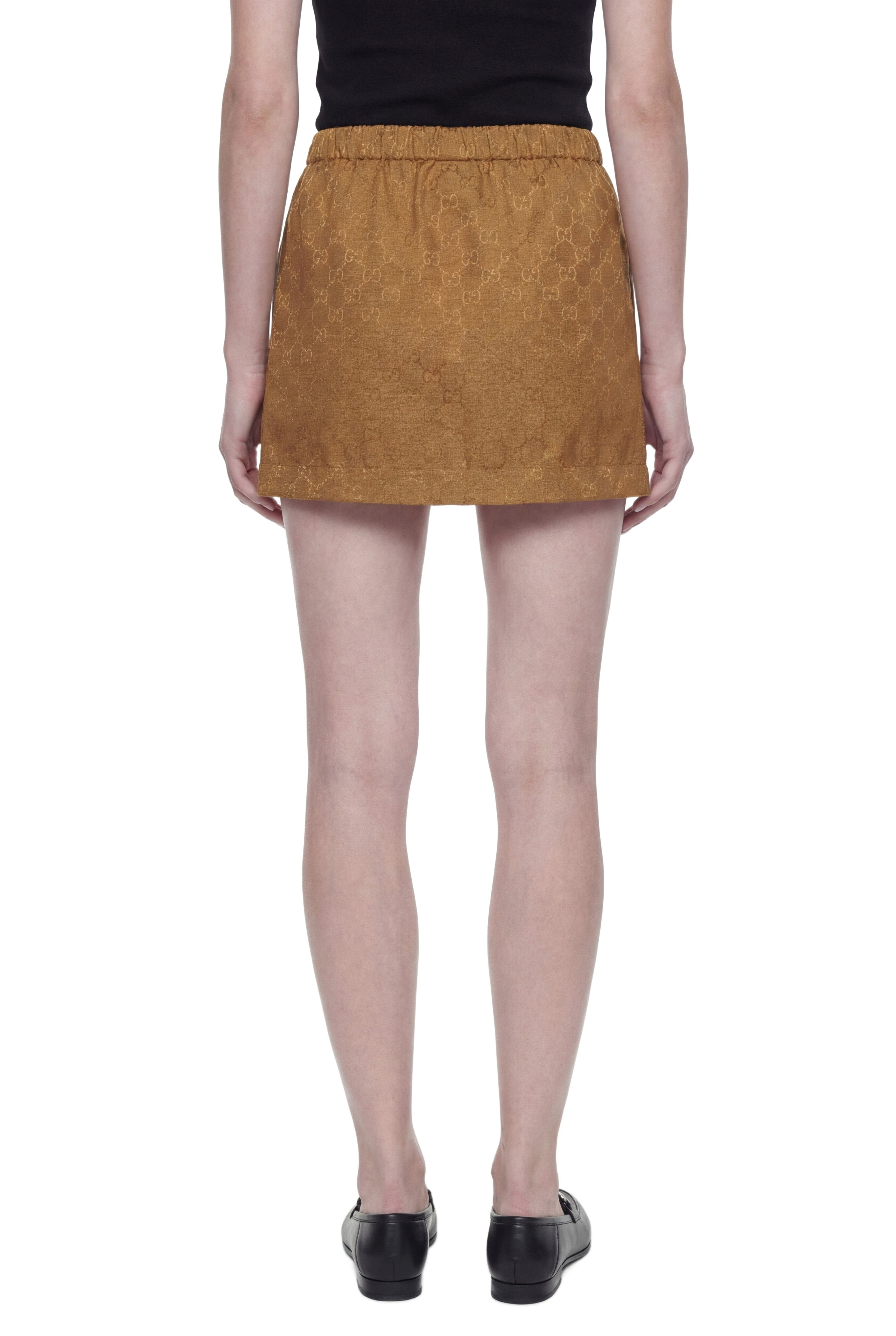 Gucci Slub GG Nylon Mini Skirt