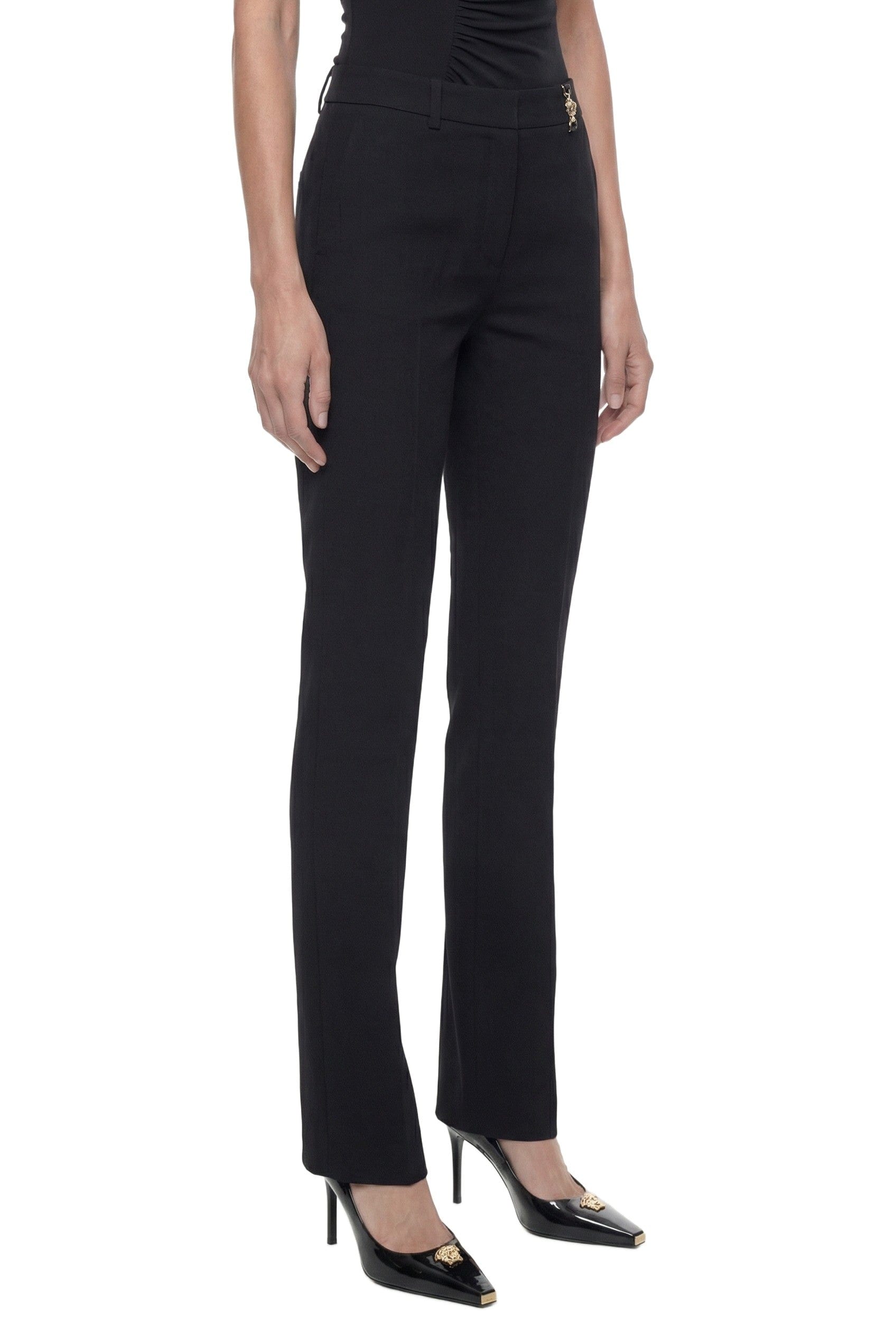 Versace Flared Stretch Wool Trousers