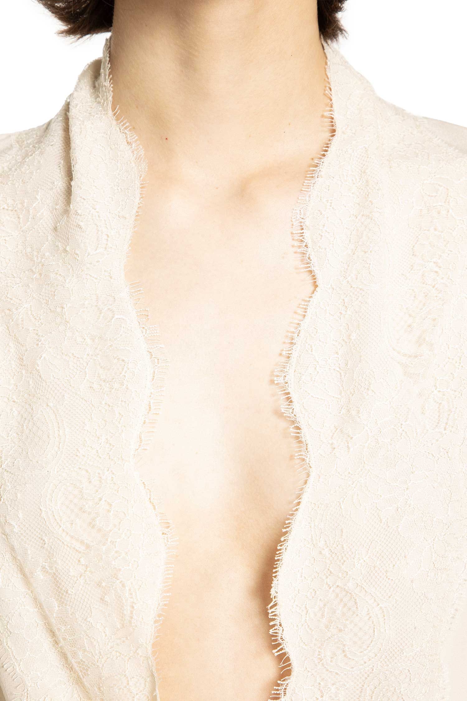 Valentino Lace Neck Blouse