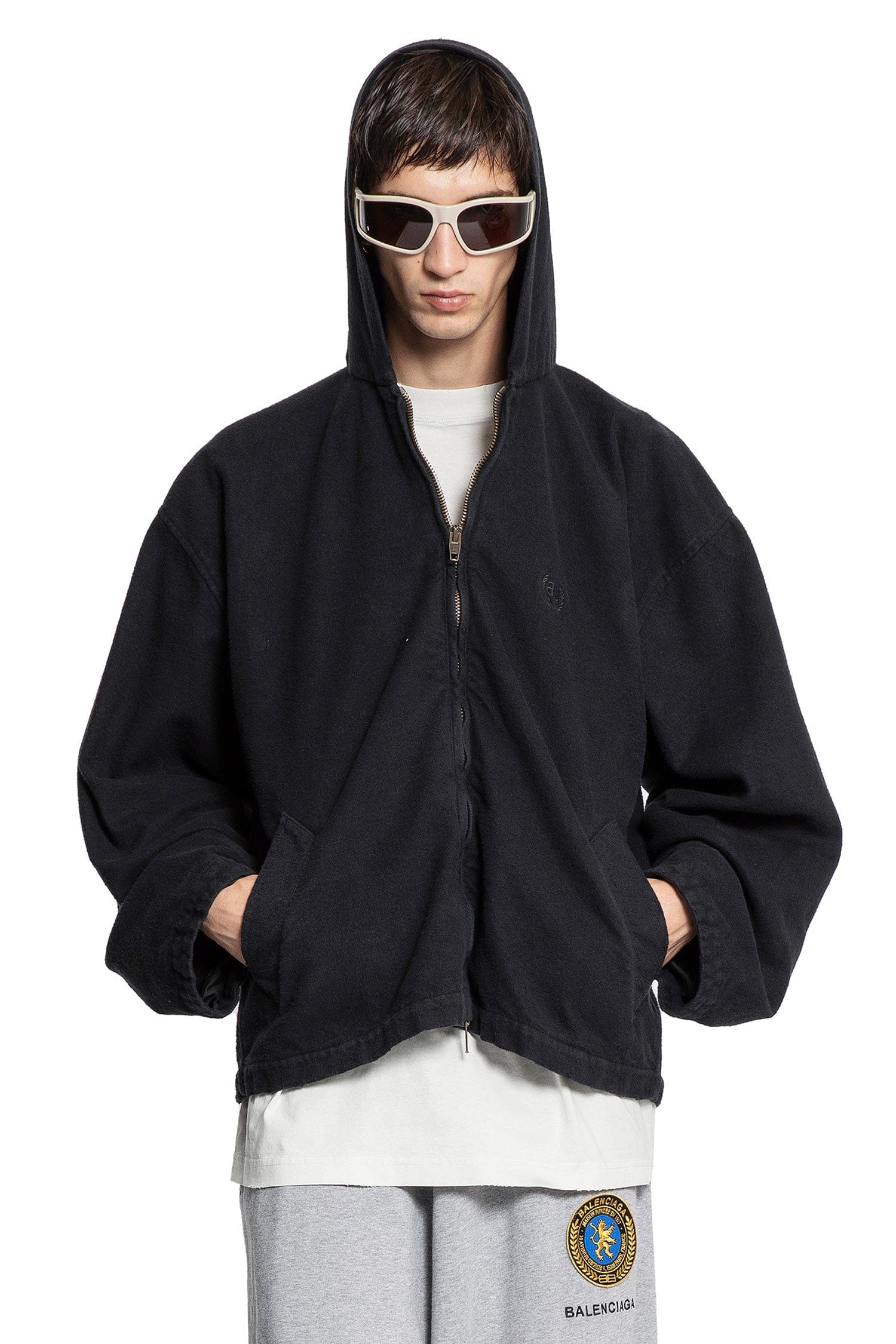Balenciaga Hooded Zip-Up Jacket