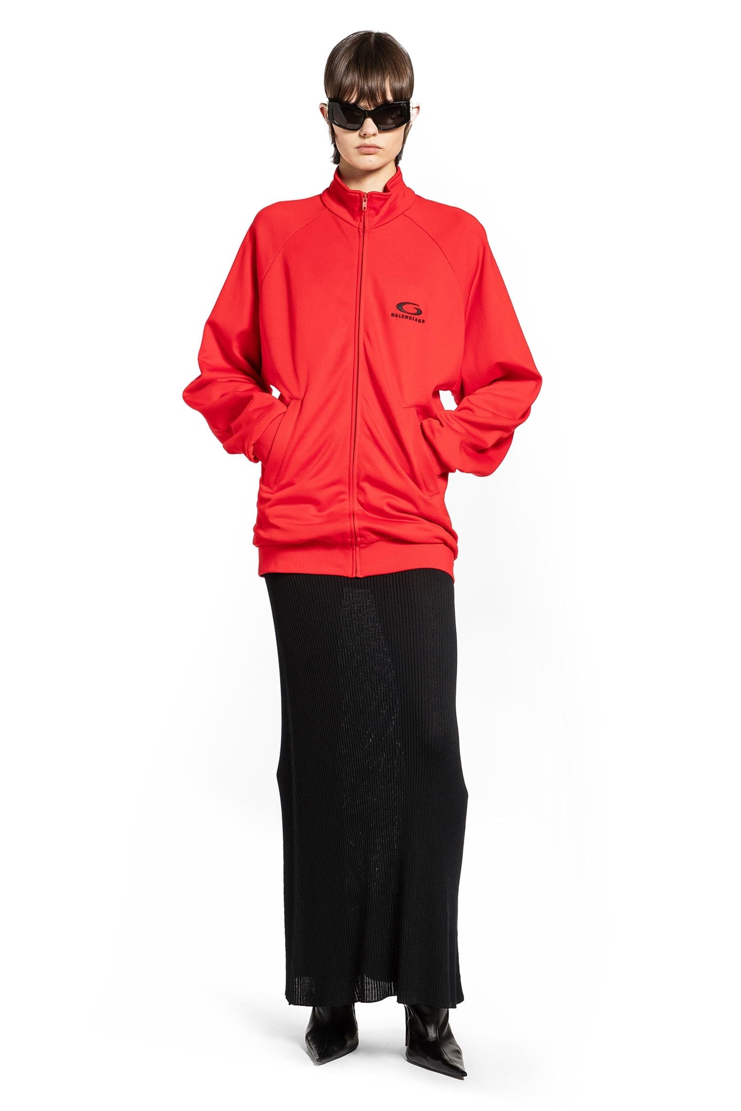 Balenciaga Sheer Rib Knit Long Skirt