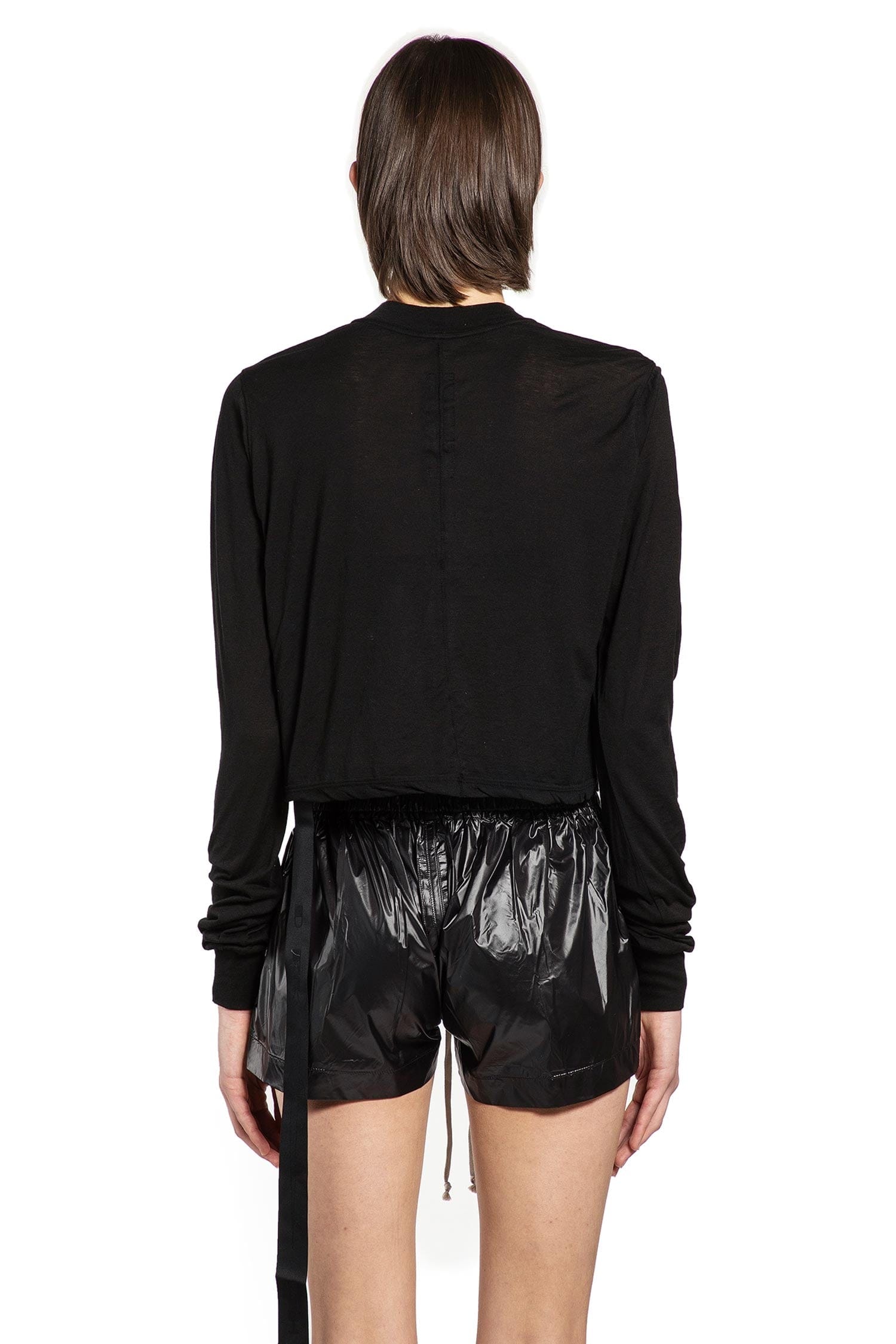 Rick Owens DRKSHDW Temple Cropped Level Long Sleeve T-Shirt