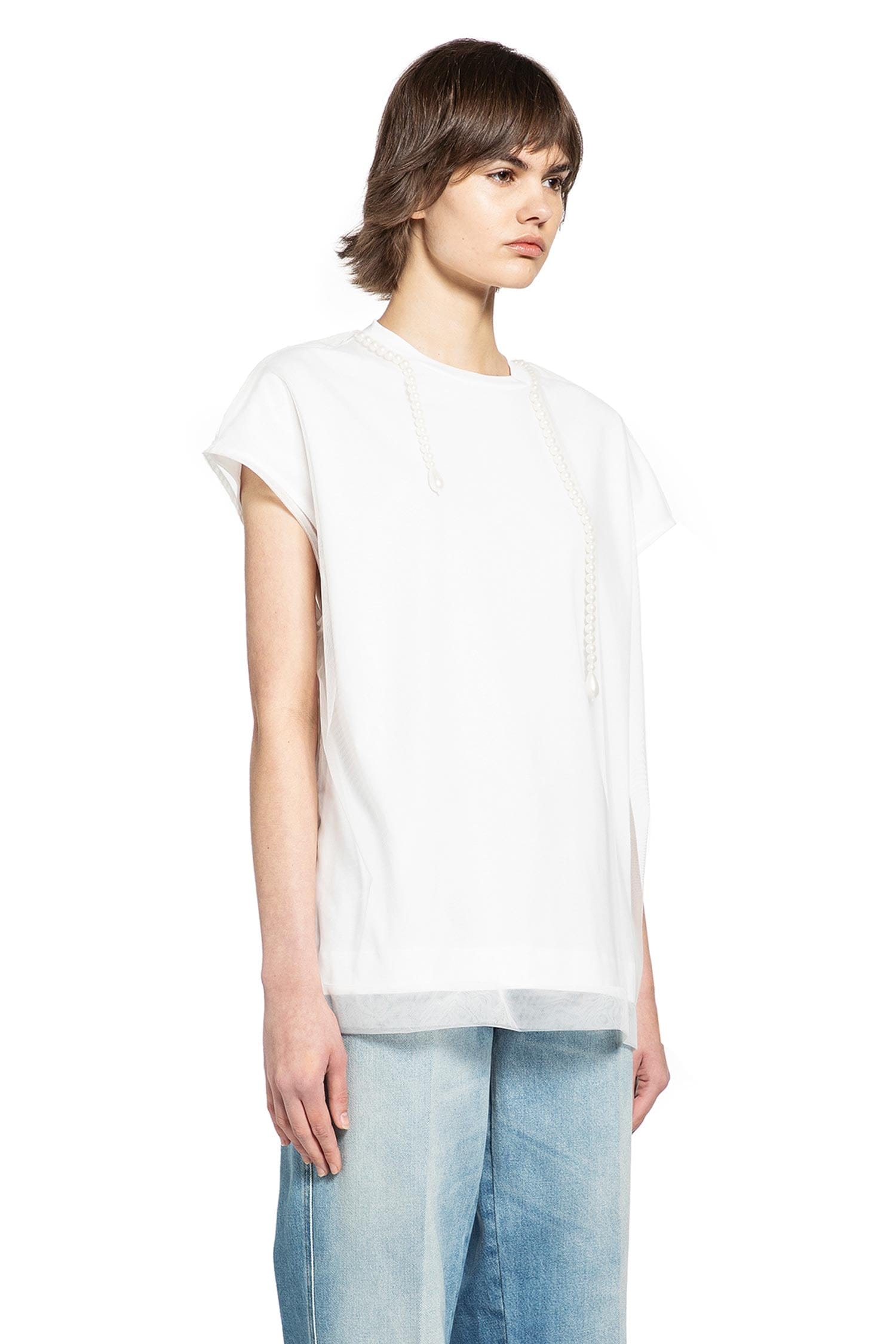 Simone Rocha Layered Liquid Smock T-Shirt
