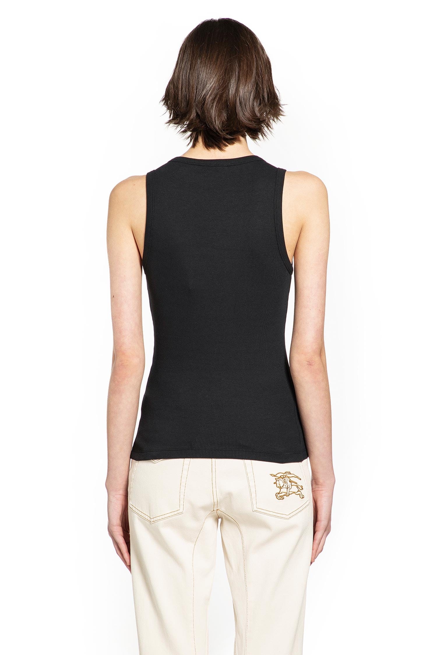 Burberry Lace-Up Cotton Tank Top
