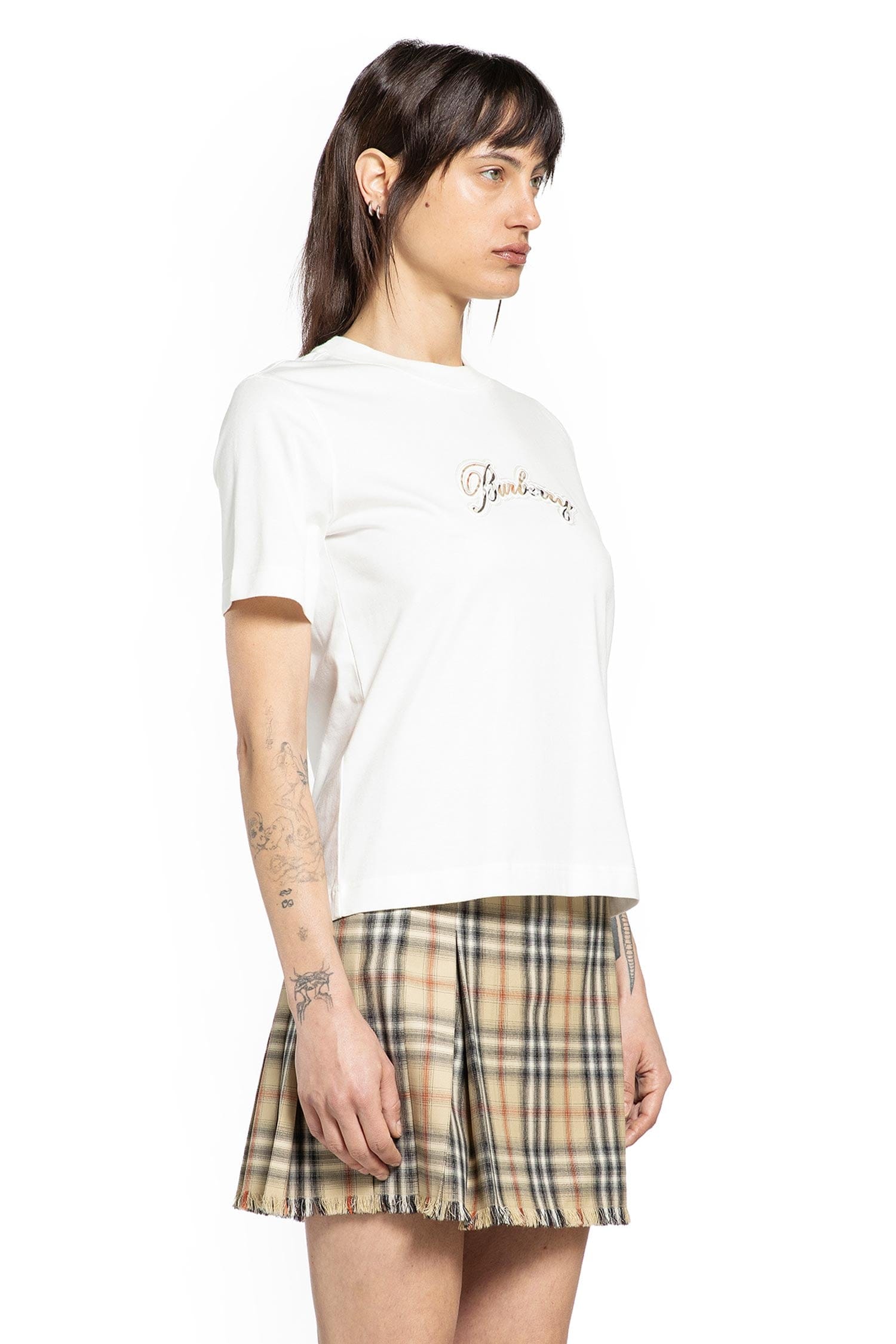 Burberry Cursive Logo Cotton T-Shirt