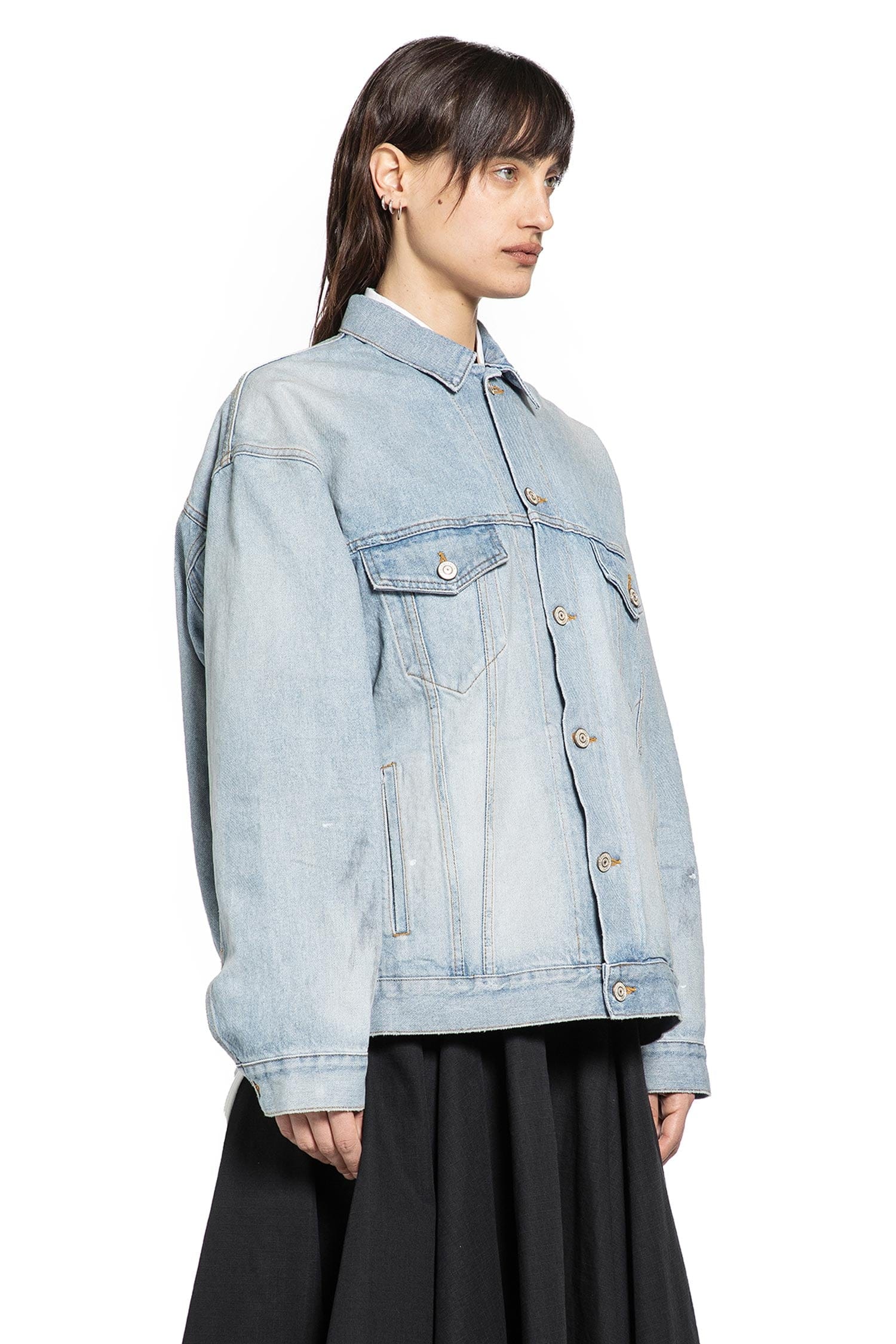 Balenciaga Masking Tape Logo Denim Jacket