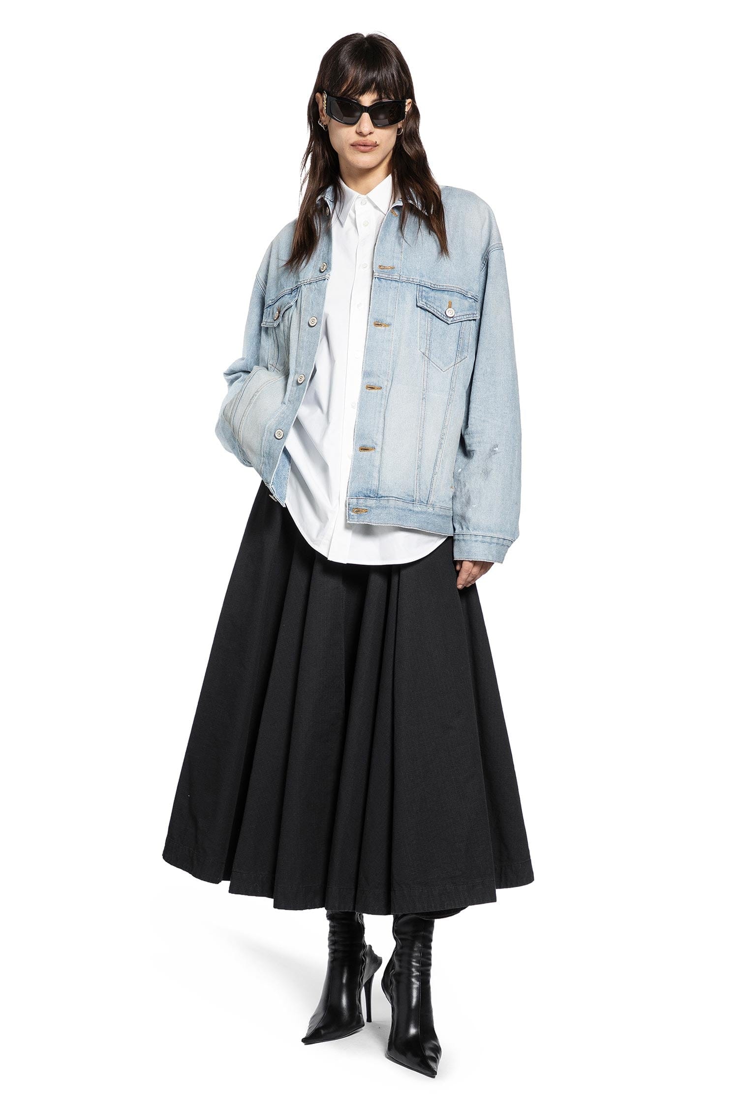 Balenciaga Masking Tape Logo Denim Jacket