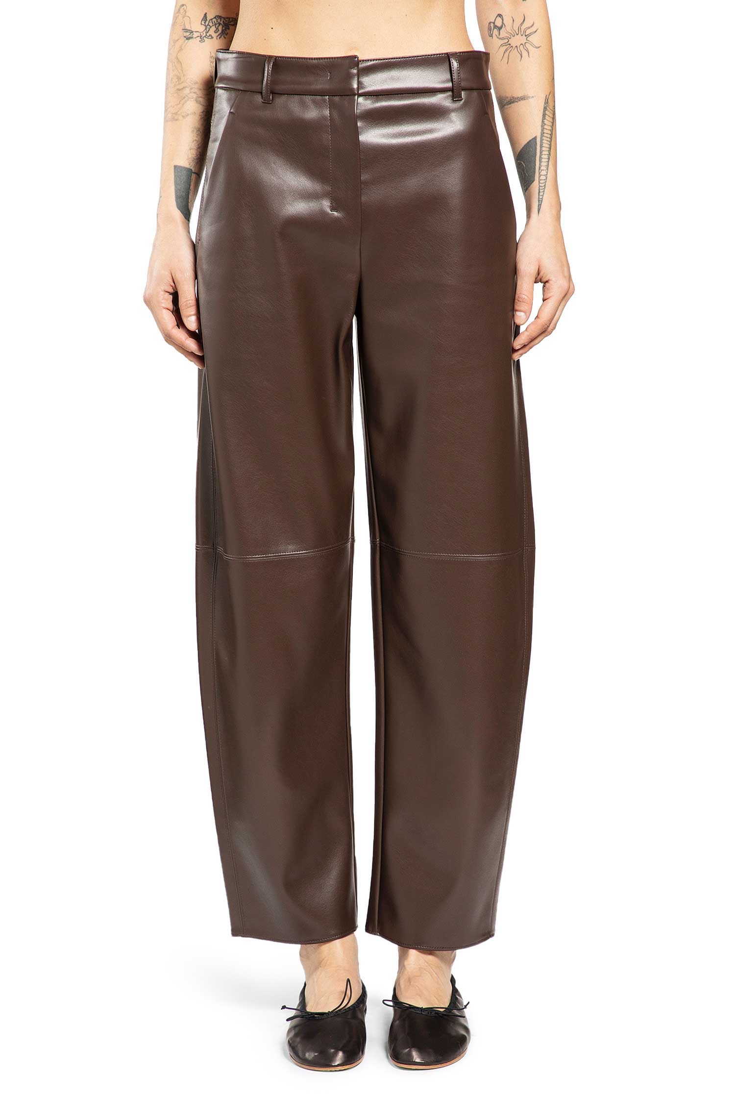 'S Max Mara Coated Barrel Leg Trousers