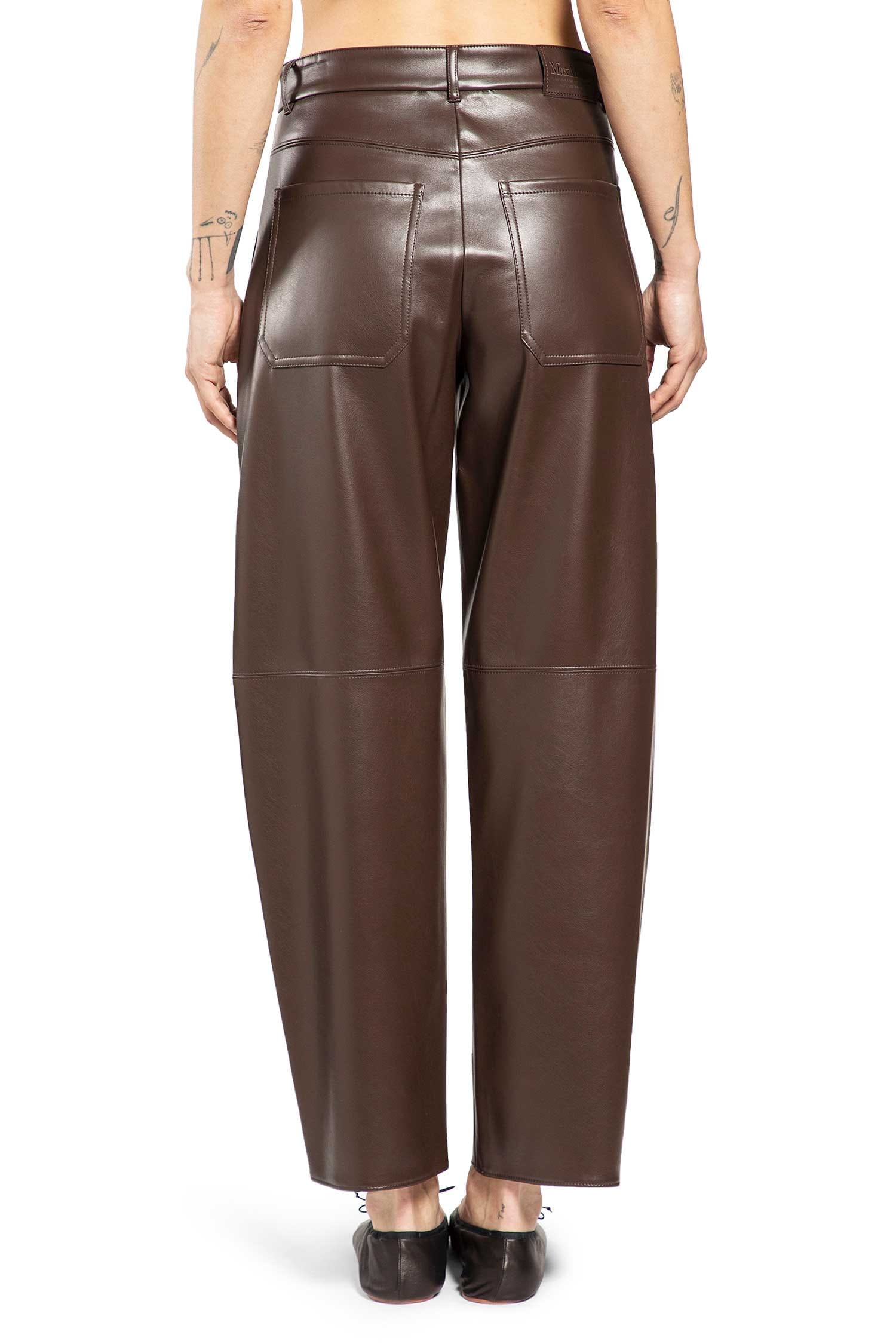 'S Max Mara Coated Barrel Leg Trousers
