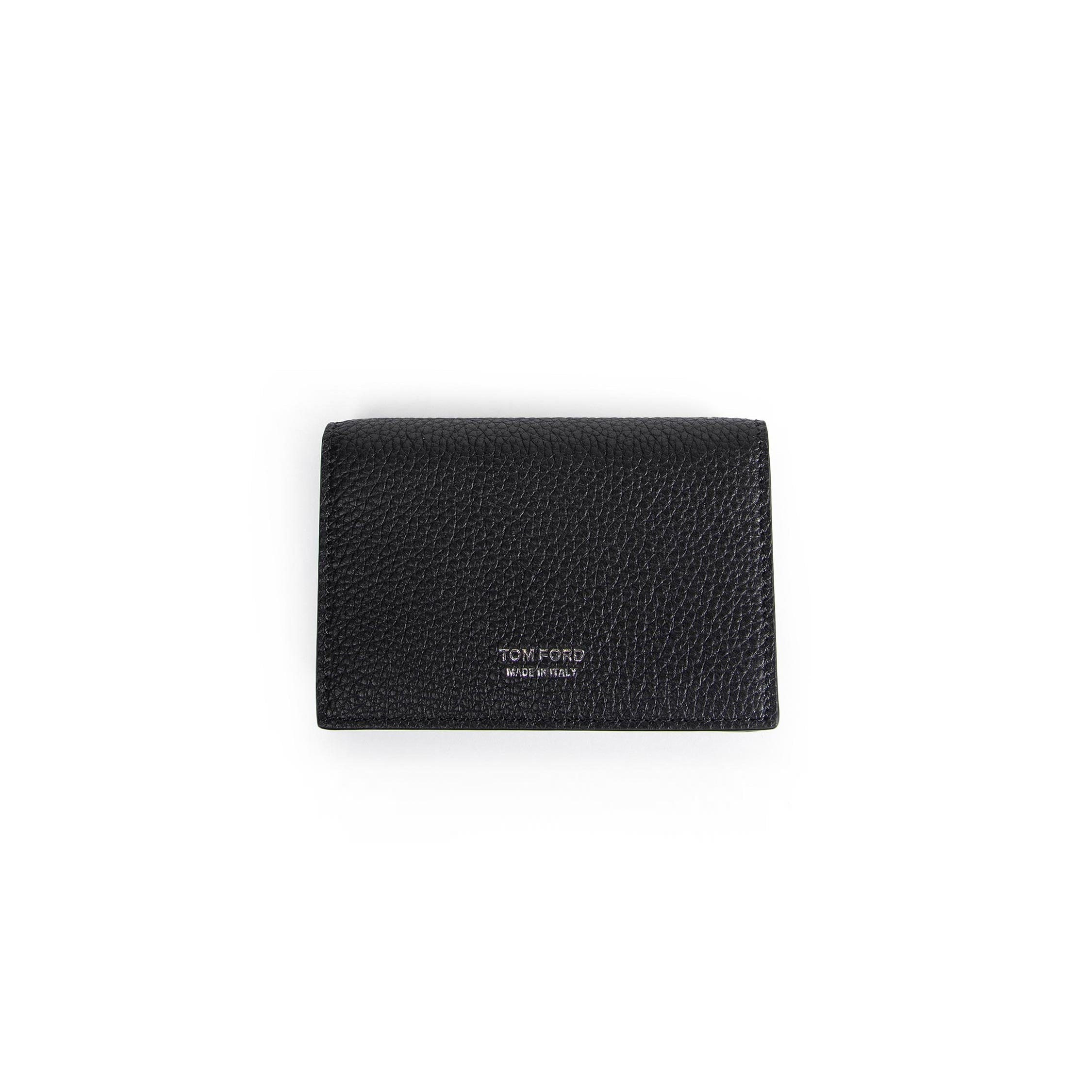 TOM FORD Small Grain Leather Folding Cardholder