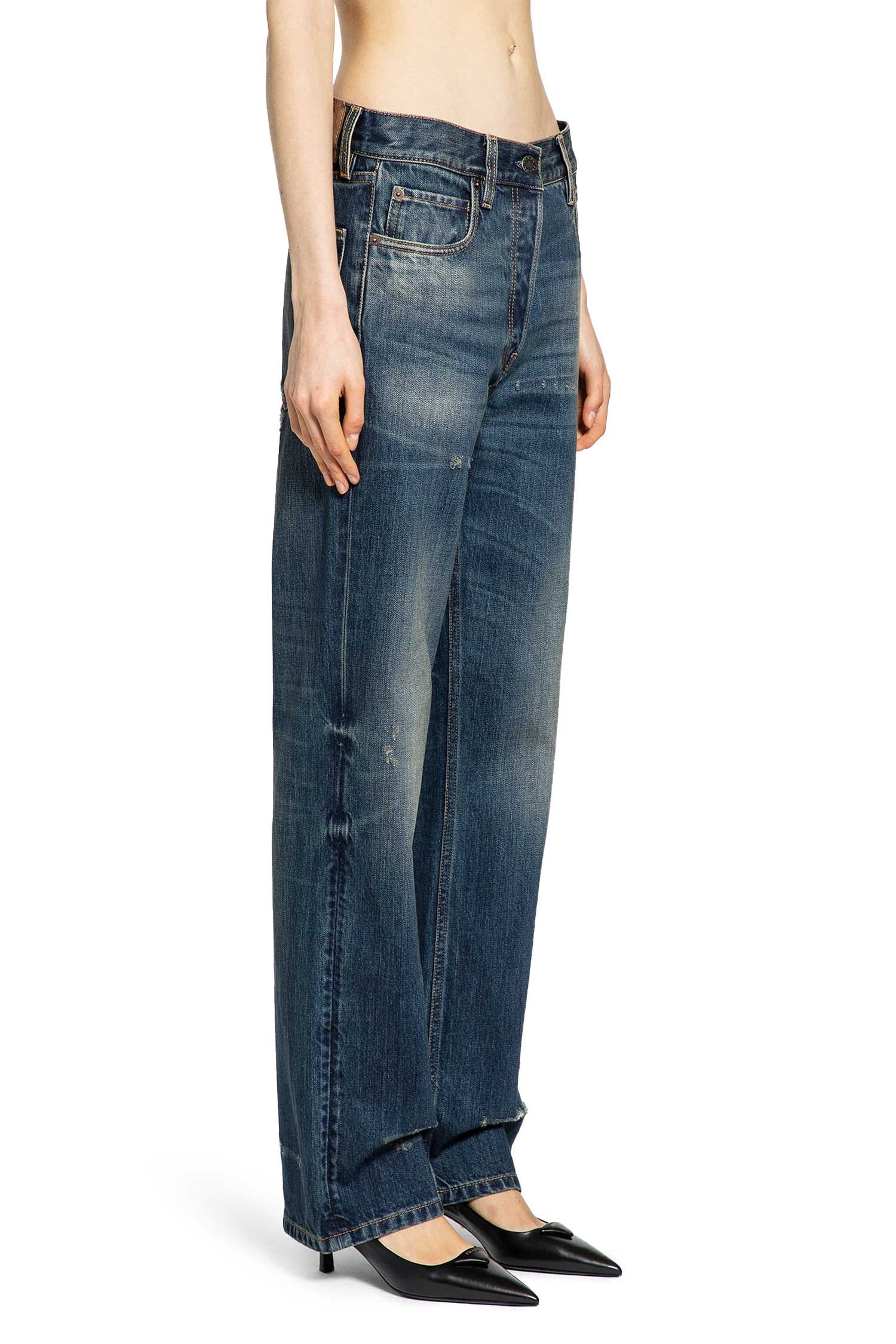 Prada Straight Leg Washed Denim Jeans