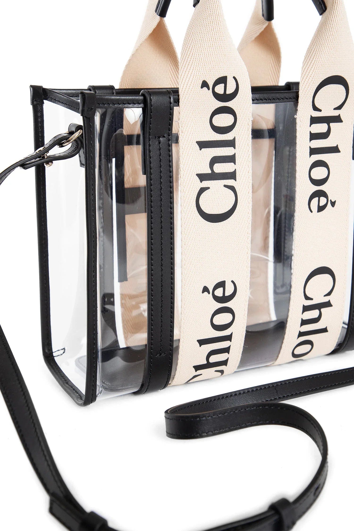 Chloe Woody small tote bag in jelly and leather