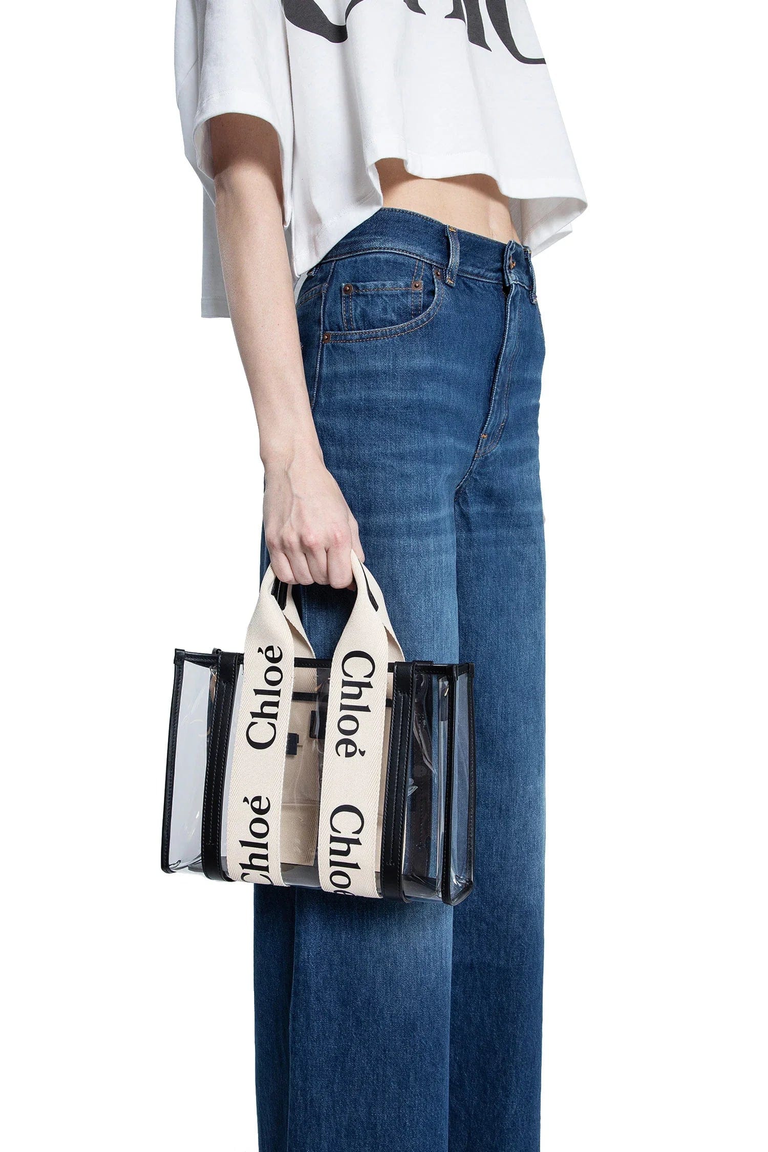 Chloe Woody small tote bag in jelly and leather
