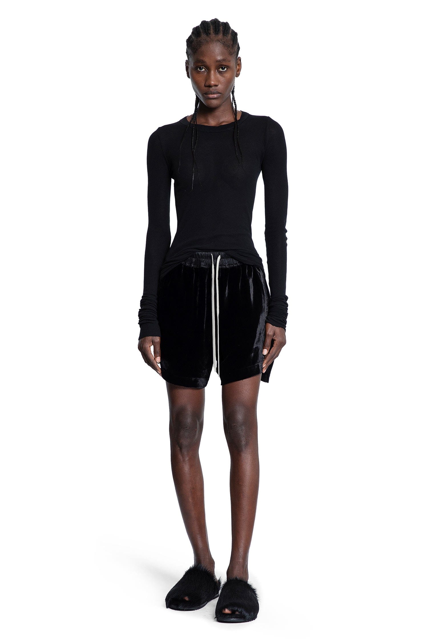 Rick Owens Concordians Boxers in Washed Velvet