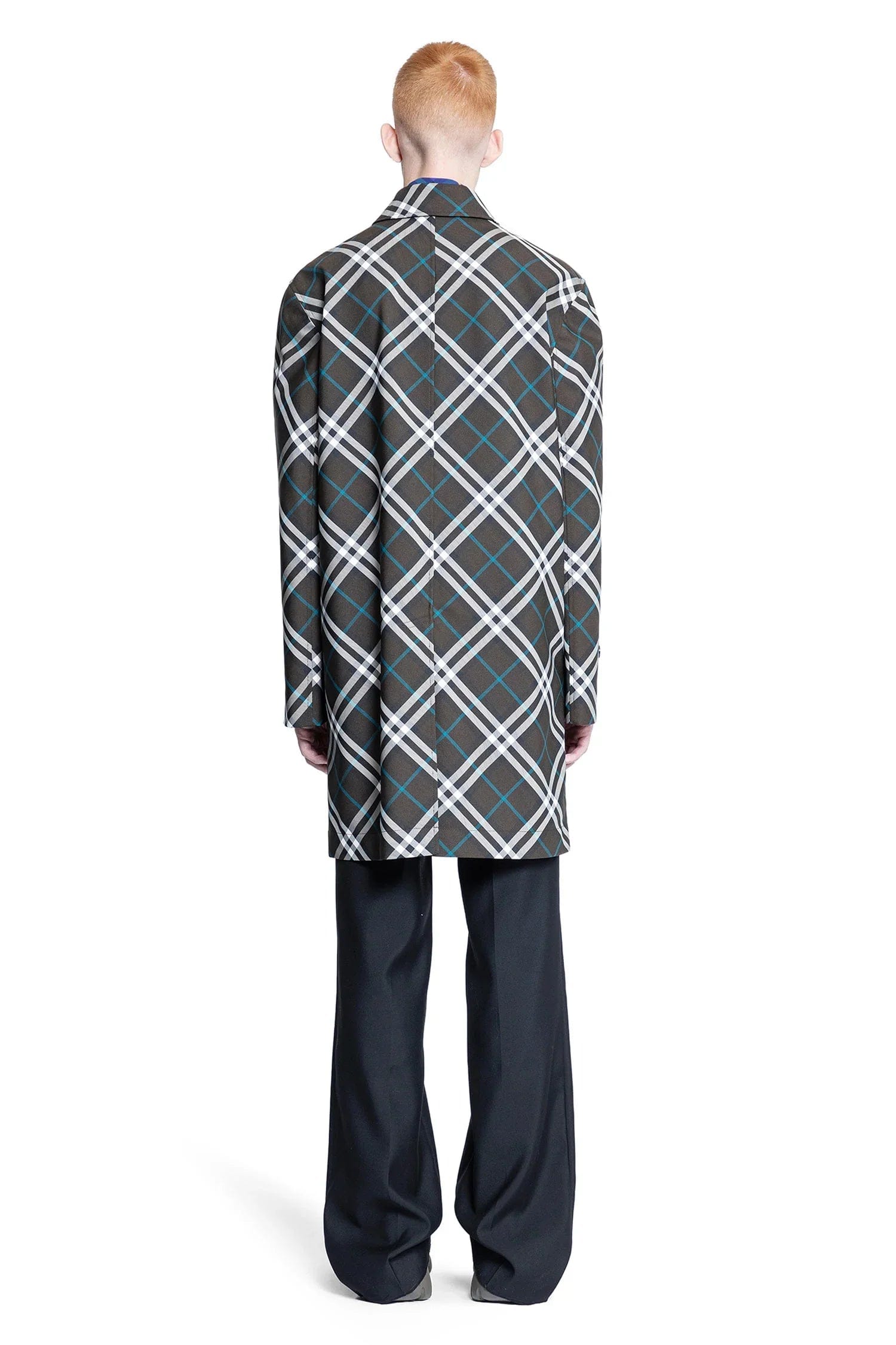 Burberry Check Nylon Mid-Length Car Coat