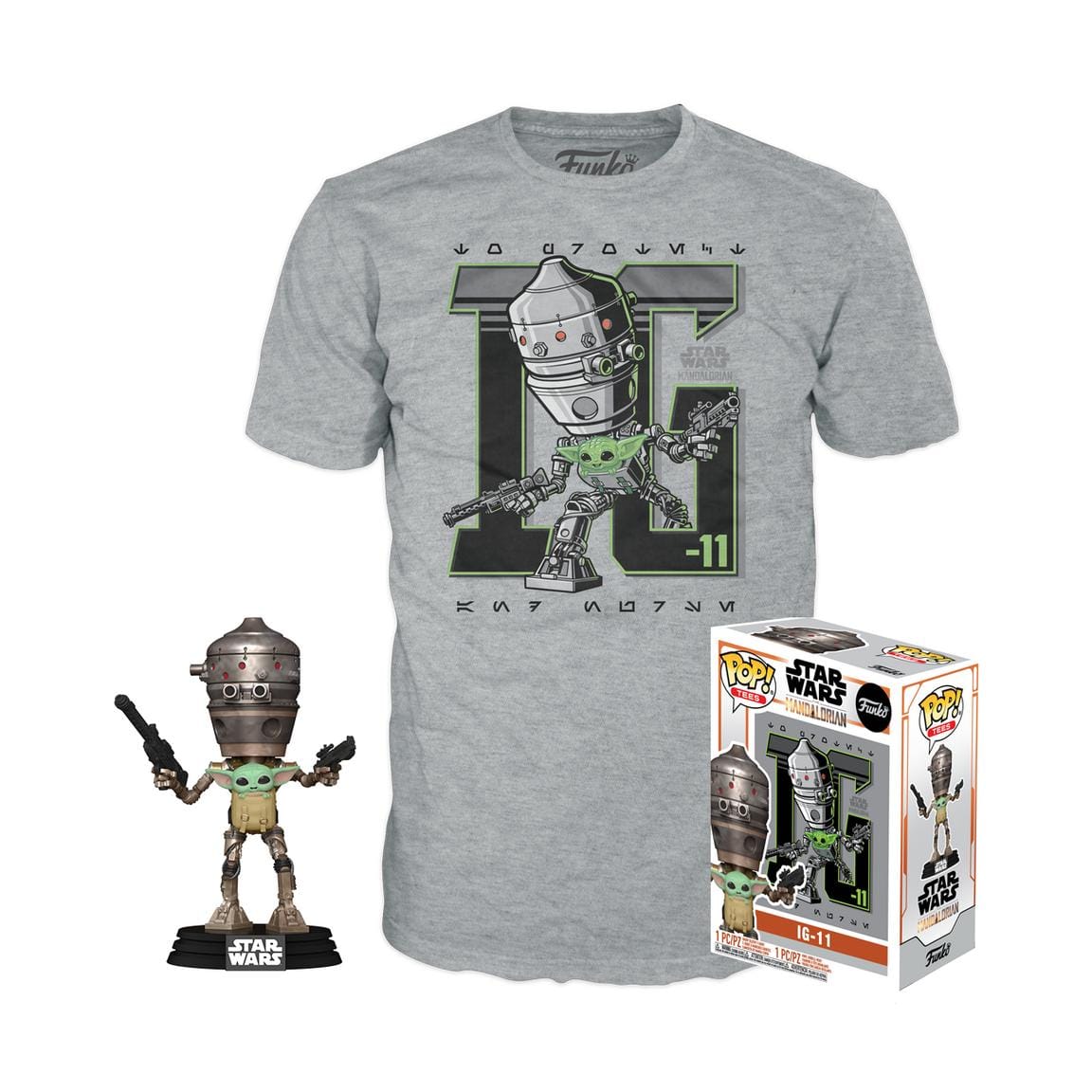 Funko POP Star Wars Pop & Tee: The Mandalorian- IG-11 (Gamesto Excl. - Size XL)