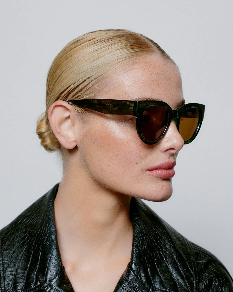 A. Kjaerbede Lilly Sunglasses - Green Marble Transparent