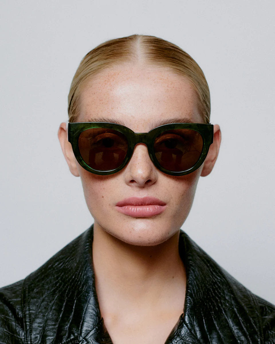A. Kjaerbede Lilly Sunglasses - Green Marble Transparent