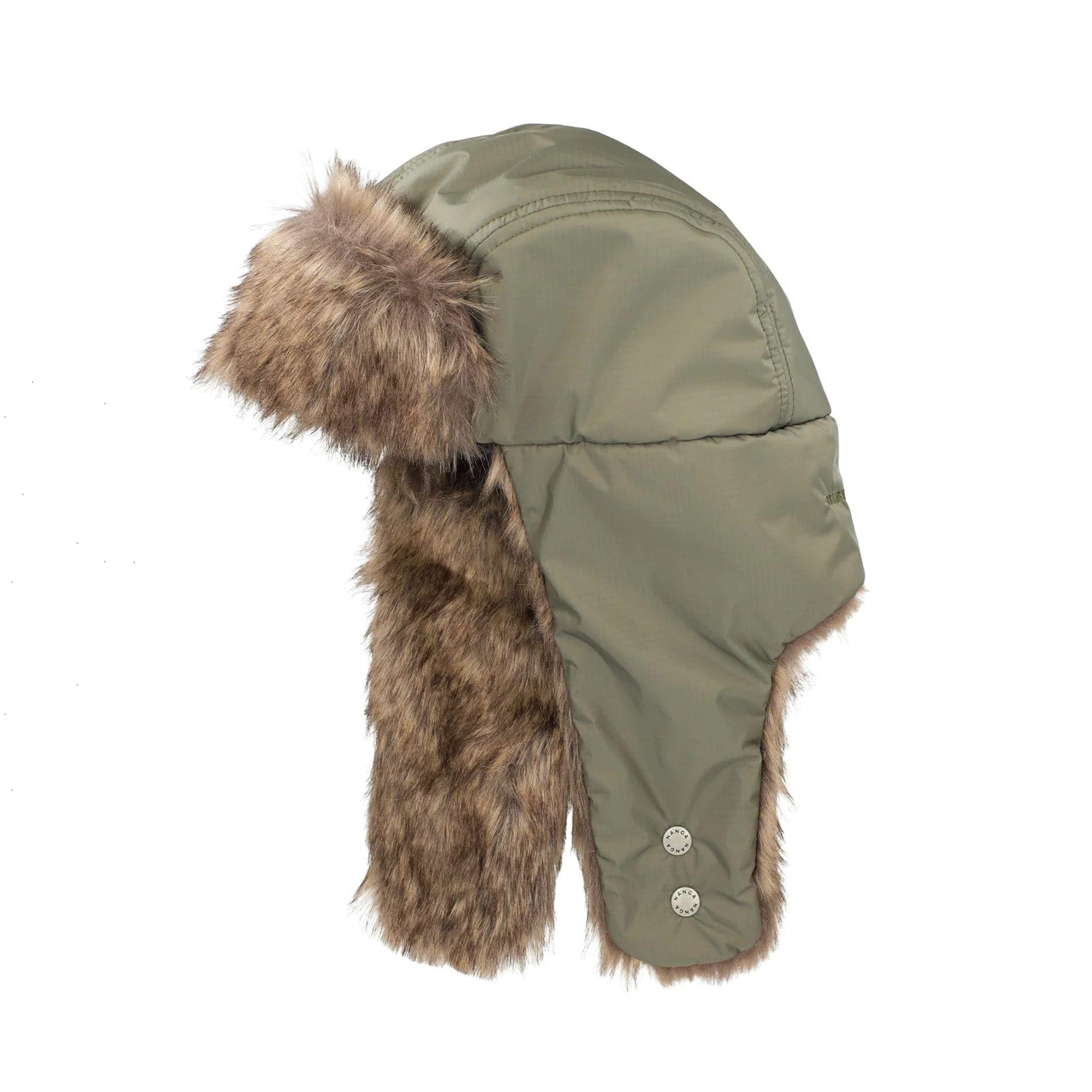 NANGA Aurora Tex Fur Flight Cap - Overdyed Green