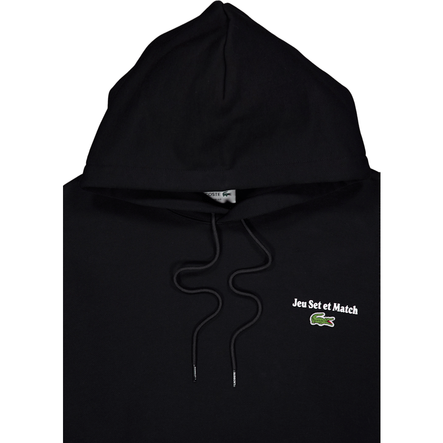 Lacoste Multi Print Fleece Hoodie Noir 031