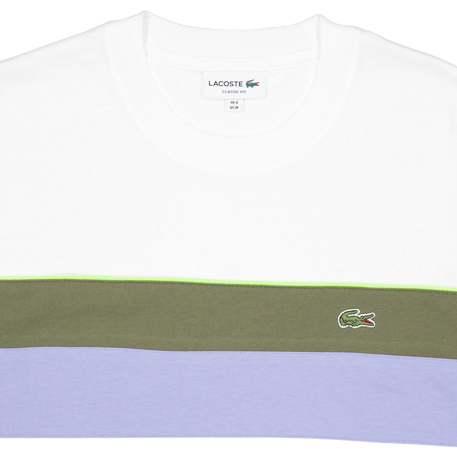 Lacoste Jersey Colour-block T-shirt Flour/olive-delphinium
