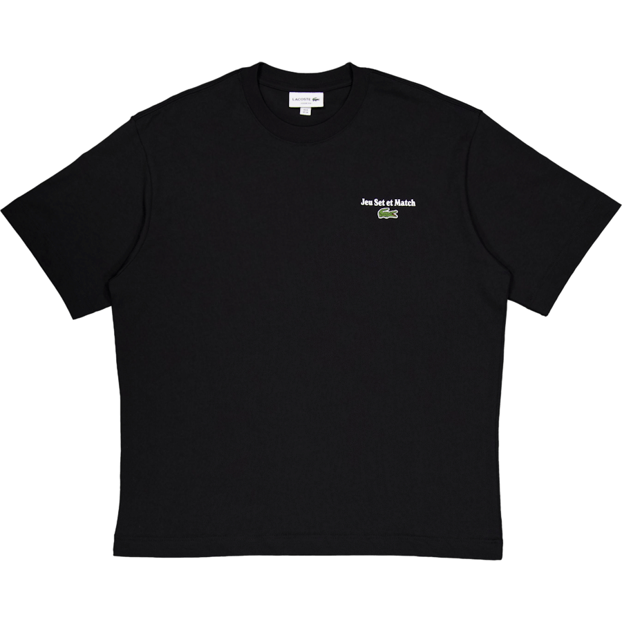 Lacoste Loose Fit Heavy Jersey Printed Noir 031