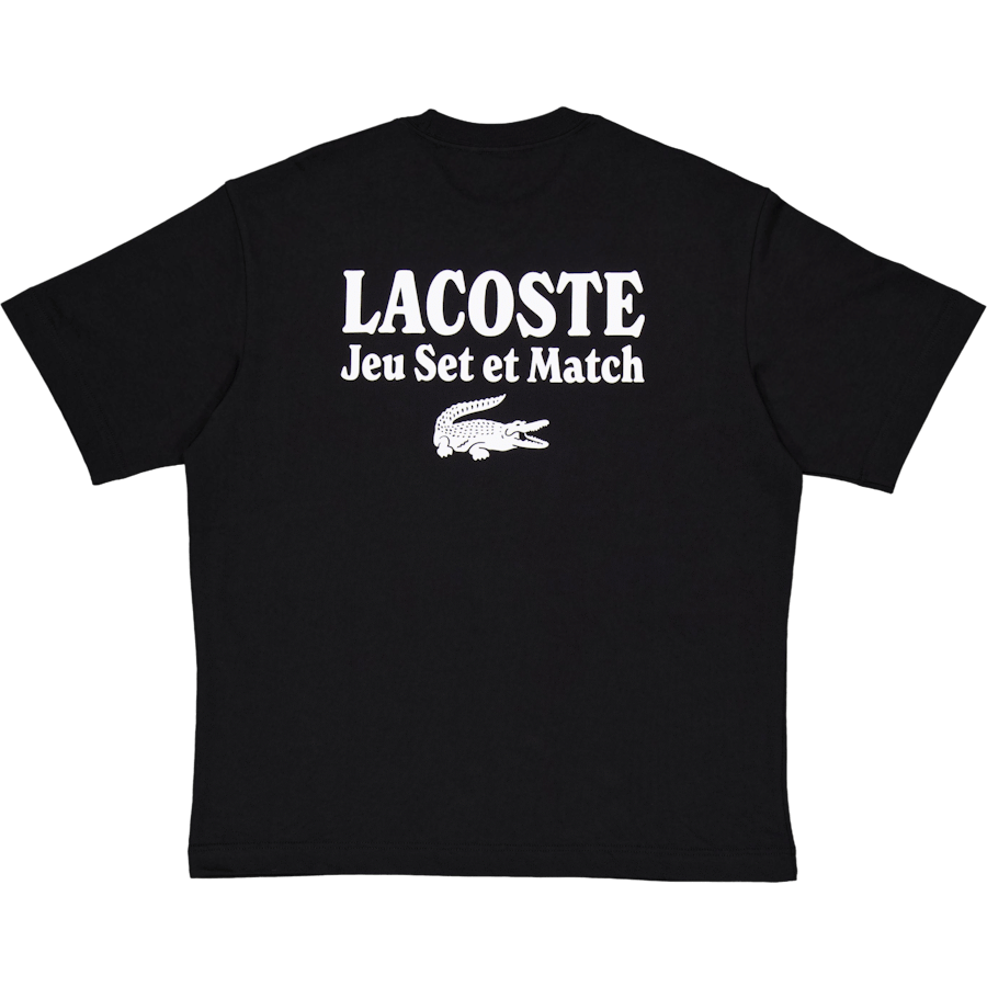 Lacoste Loose Fit Heavy Jersey Printed Noir 031