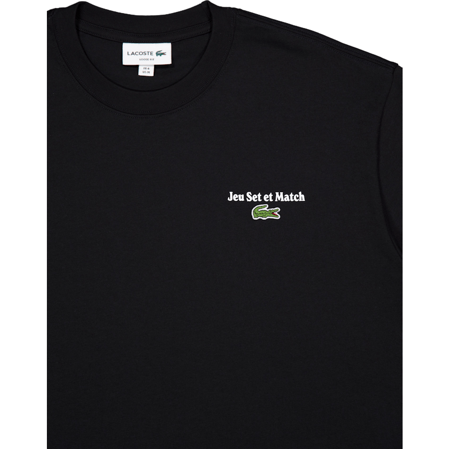 Lacoste Loose Fit Heavy Jersey Printed Noir 031