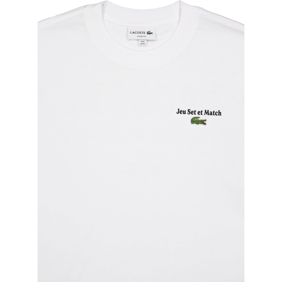 Lacoste Loose Fit Heavy Jersey Printed White 001