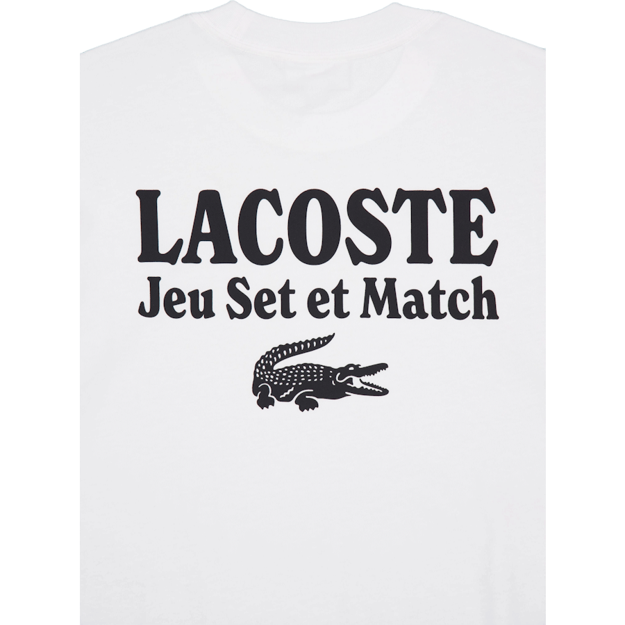 Lacoste Loose Fit Heavy Jersey Printed White 001