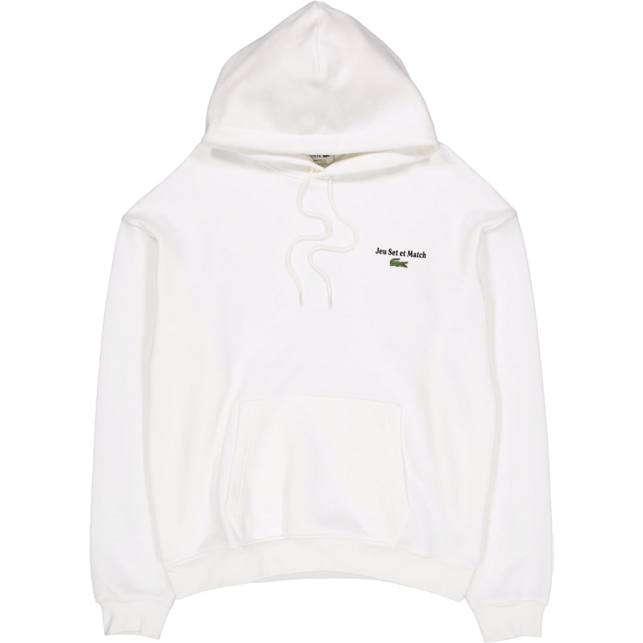 Lacoste Multi Print Fleece Hoodie Flour