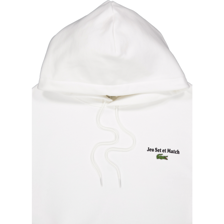 Lacoste Multi Print Fleece Hoodie Flour