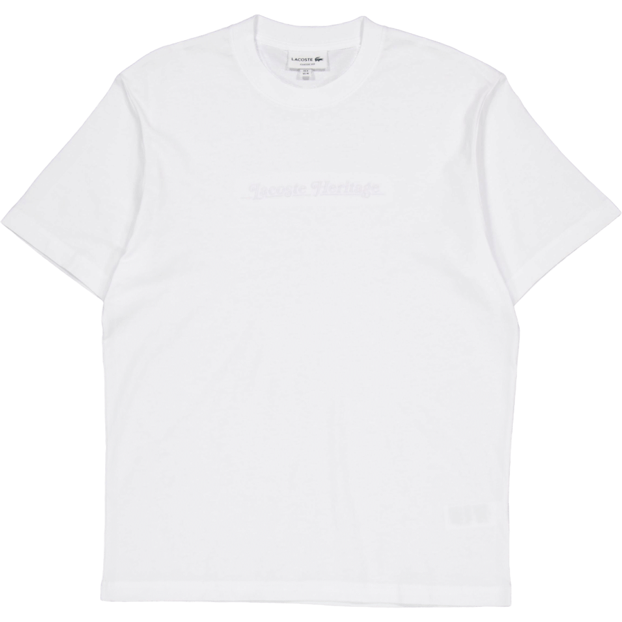 Lacoste Embroidered Cotton T-shirt White 001