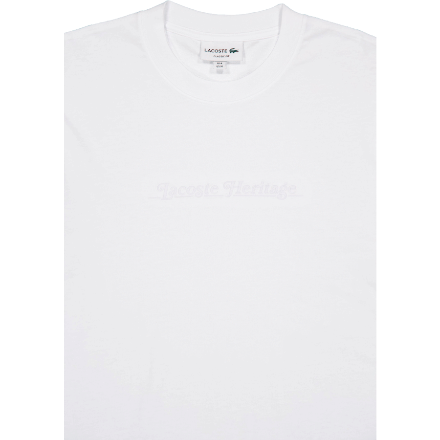Lacoste Embroidered Cotton T-shirt White 001