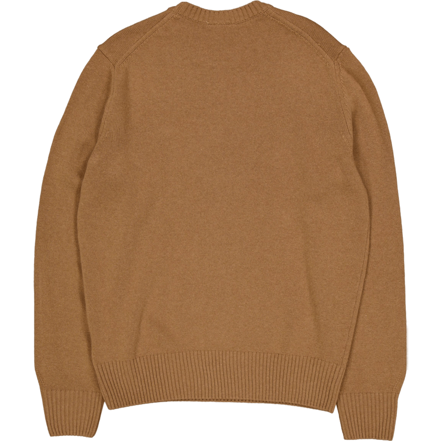 Lacoste Carded Wool Crew Neck Sweater White Tuy