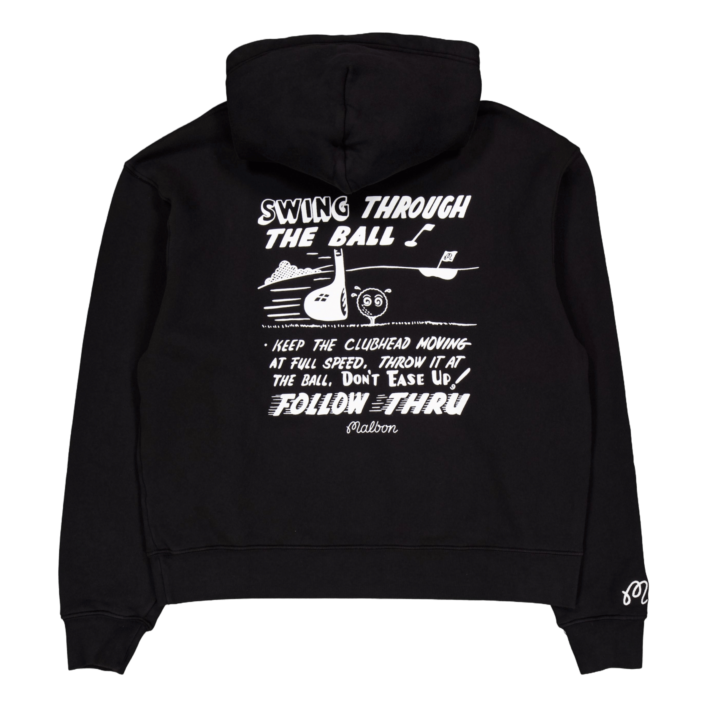 Malbon Golf Follow Thru Hoodie Black