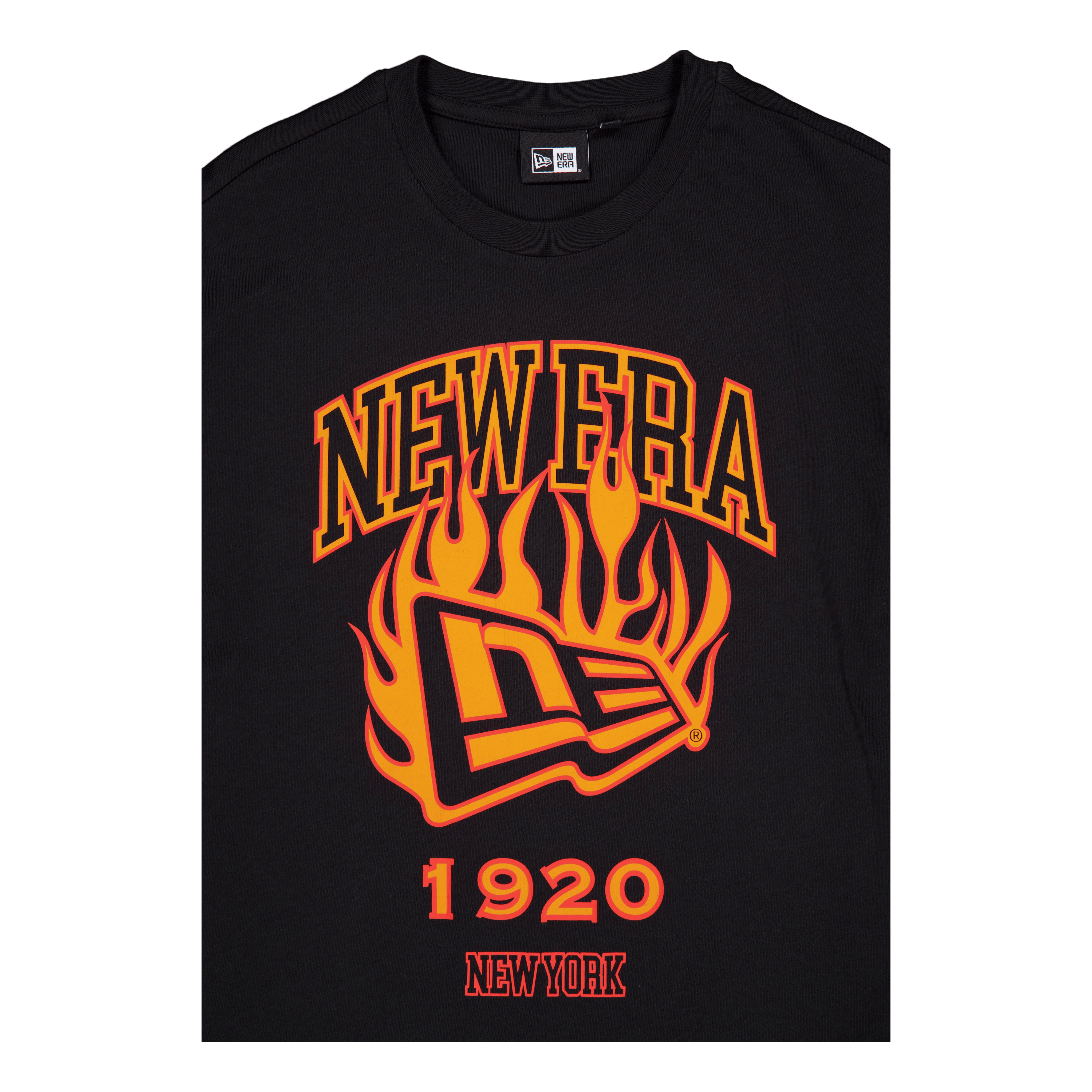 New Era Ne Flag Flame Os Tee Newera Blkfdr