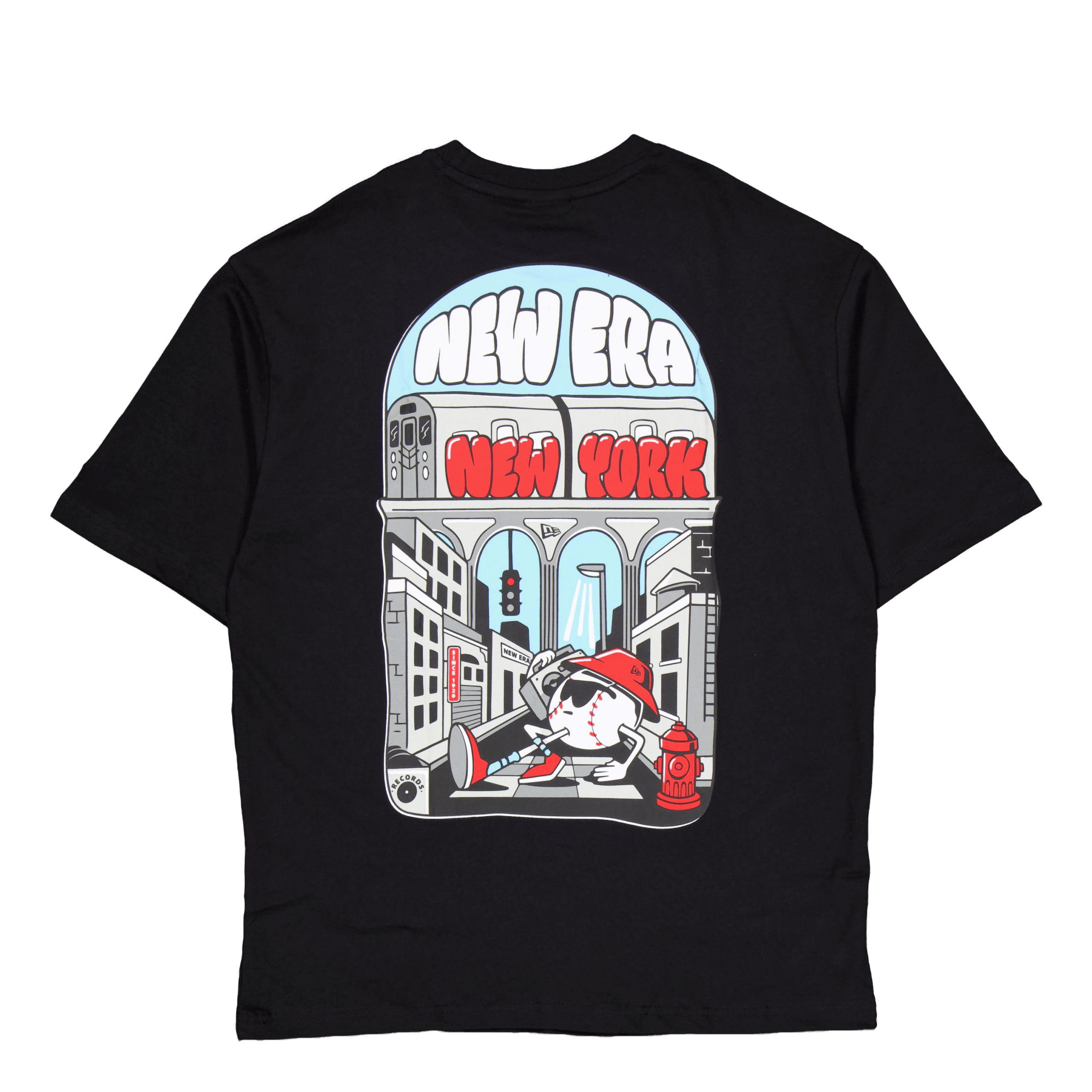 New Era Ne City Graphic Os Tee Newera Blkwhi