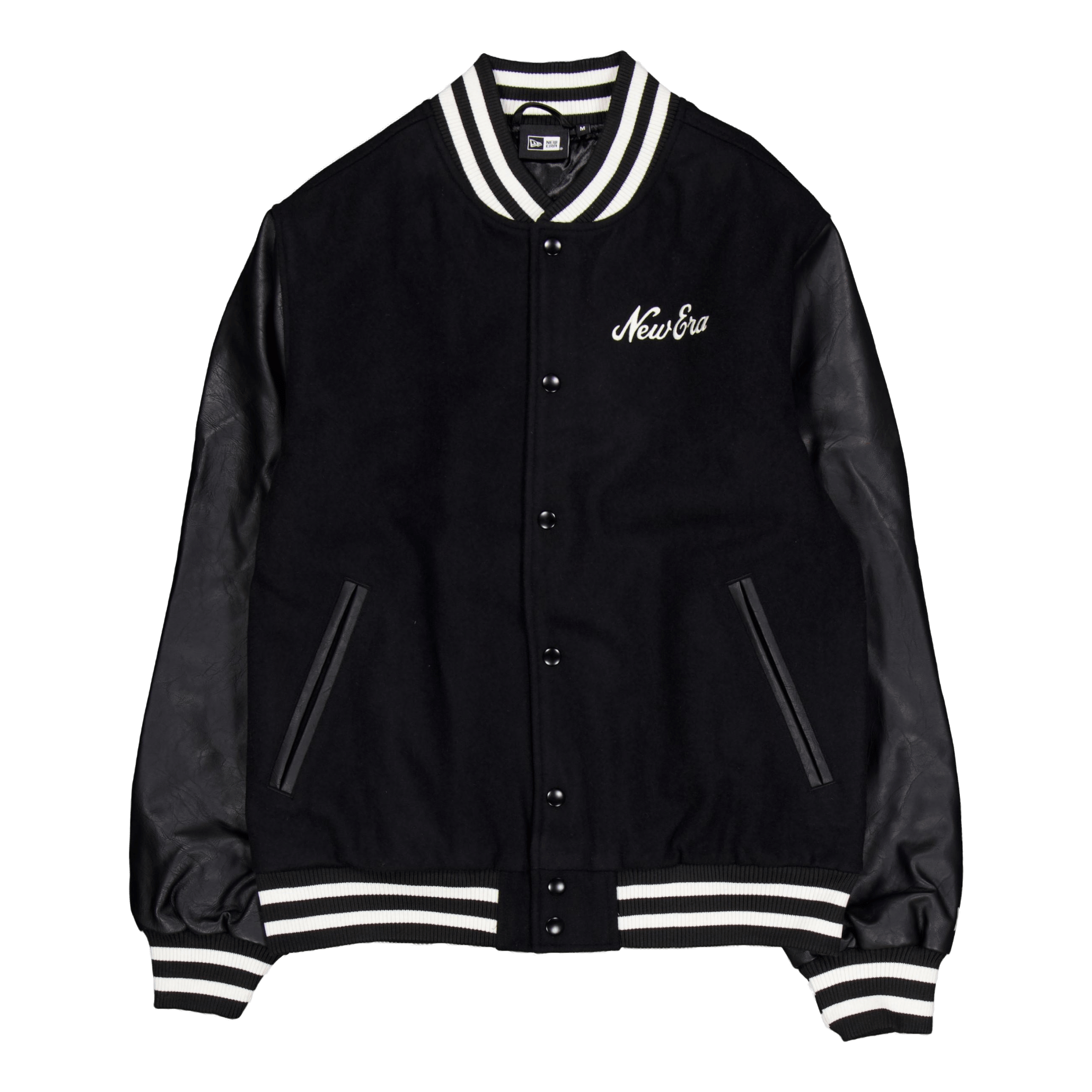New Era Ne Varsity Jacket Newera Blkwhi