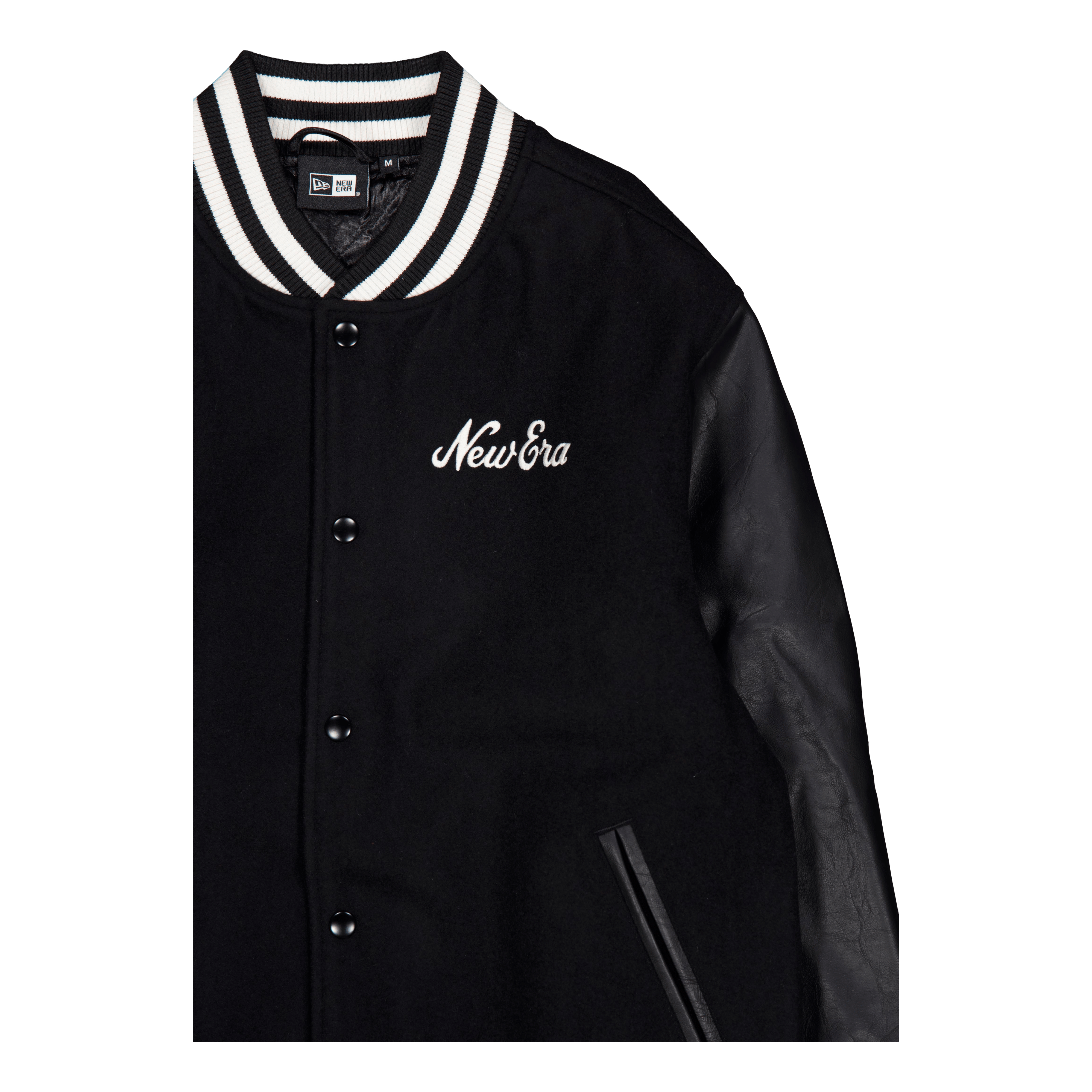 New Era Ne Varsity Jacket Newera Blkwhi