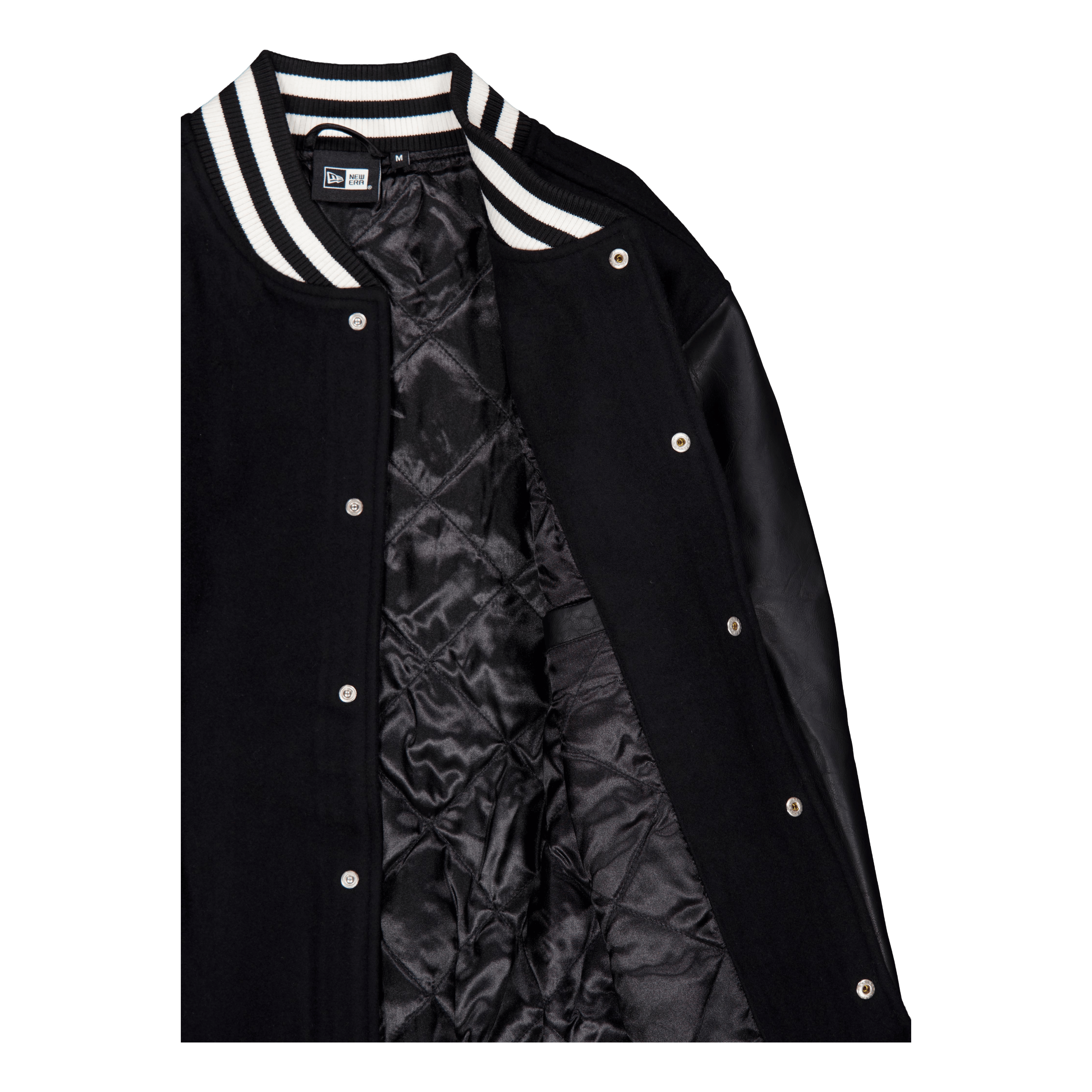 New Era Ne Varsity Jacket Newera Blkwhi