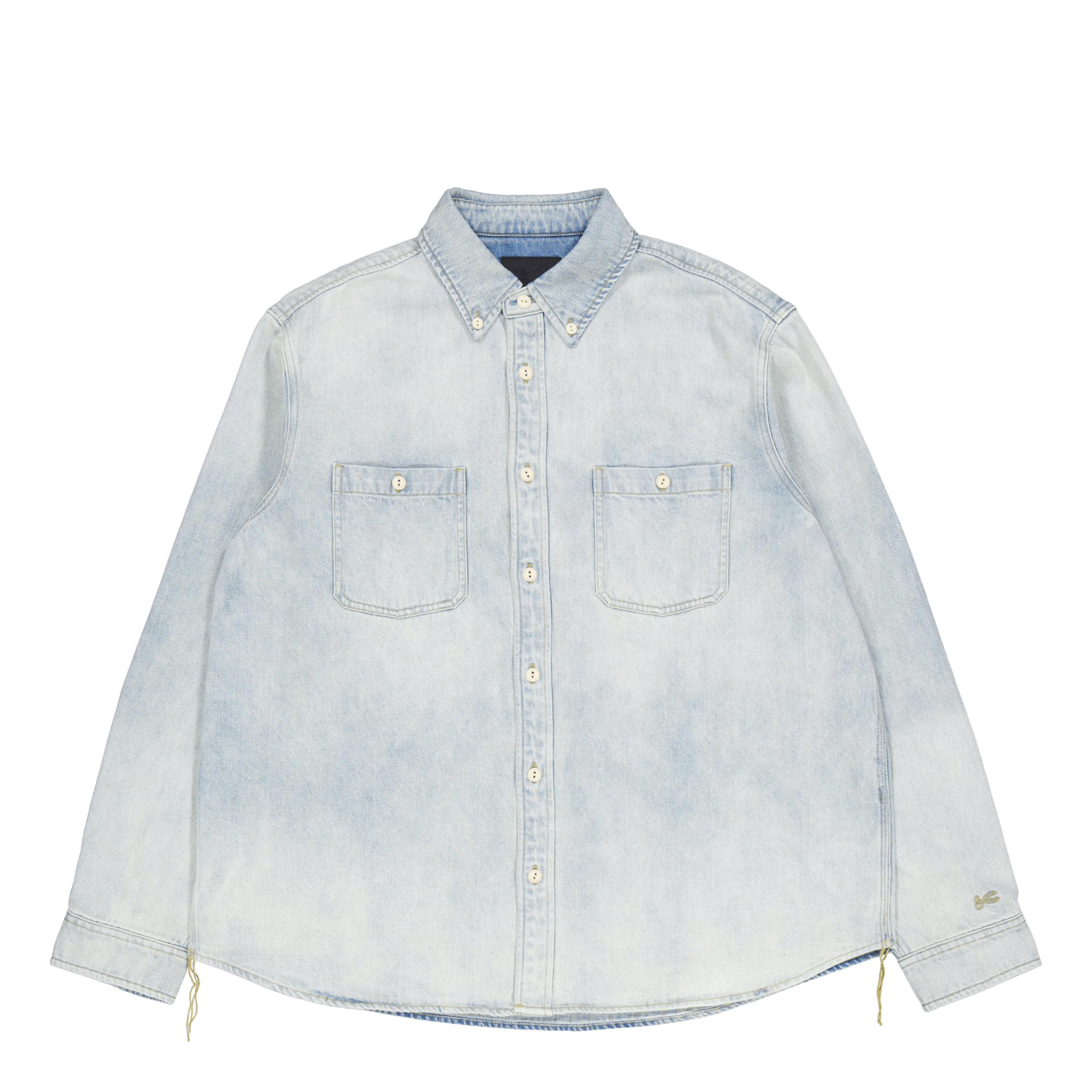 Denham Ben Shirt Vrw Mid Blue