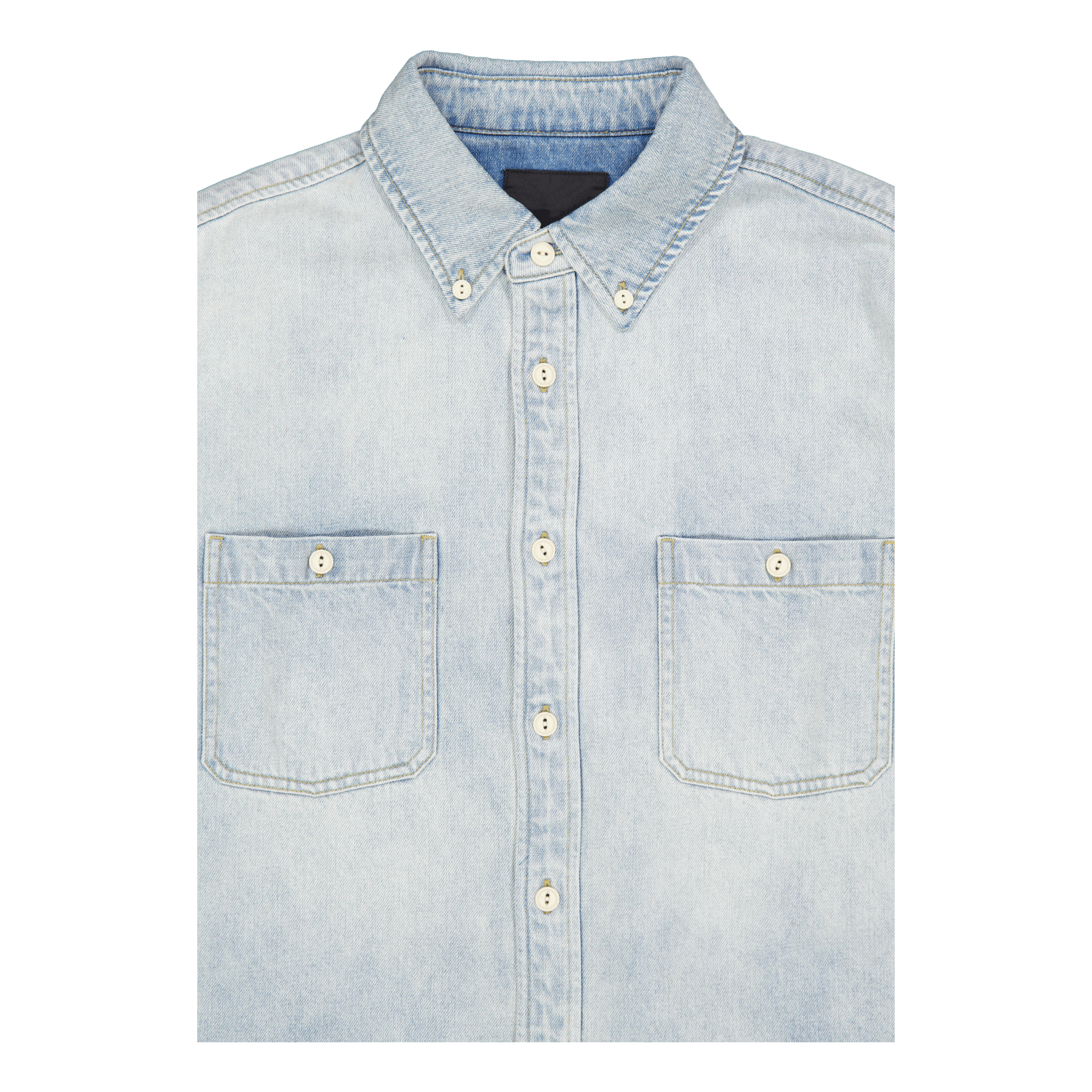 Denham Ben Shirt Vrw Mid Blue