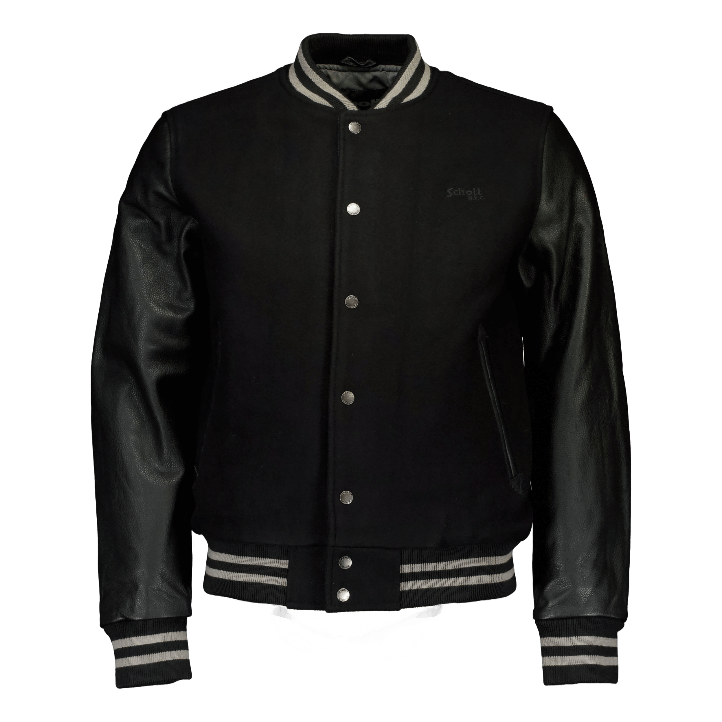 Schott NYC Jacket Varsity Bi Matiere Scho Black/black