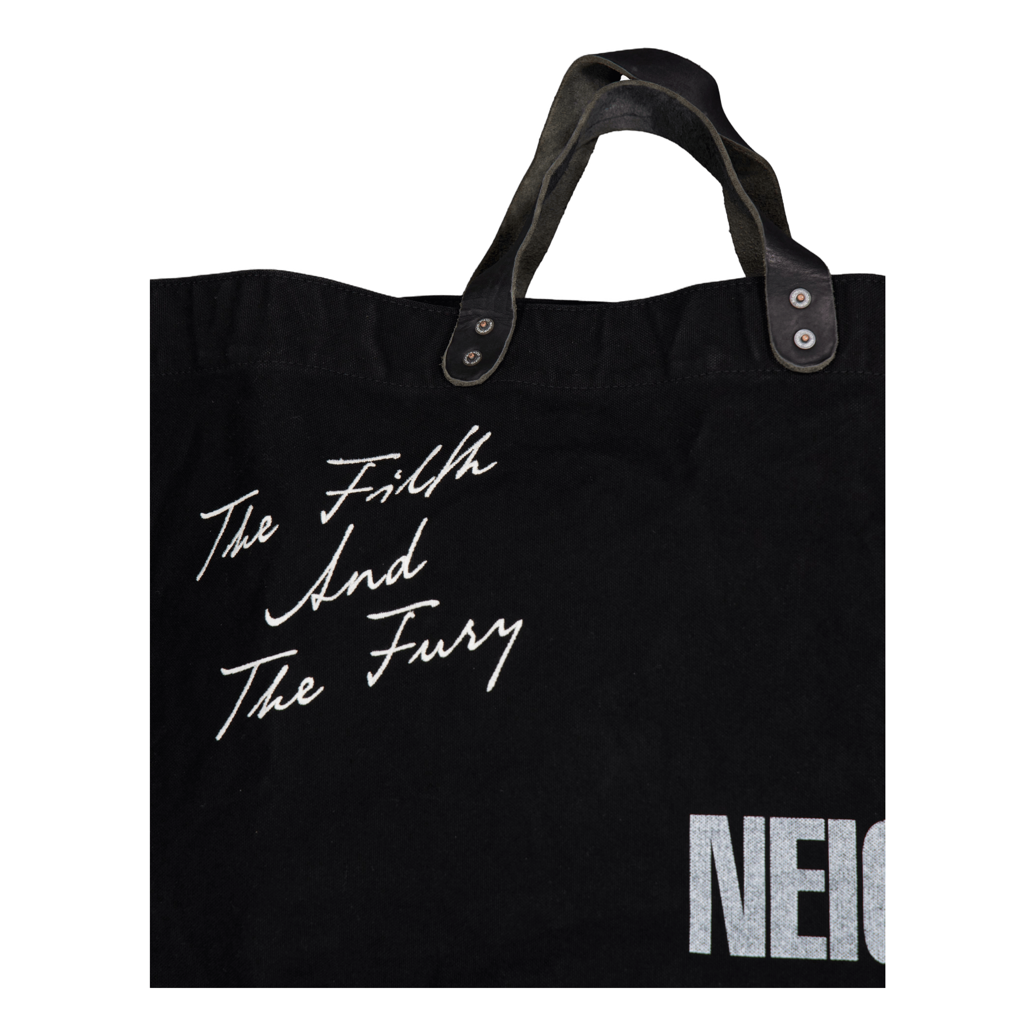 Neighborhood Washed Canvas Tote Bag Black