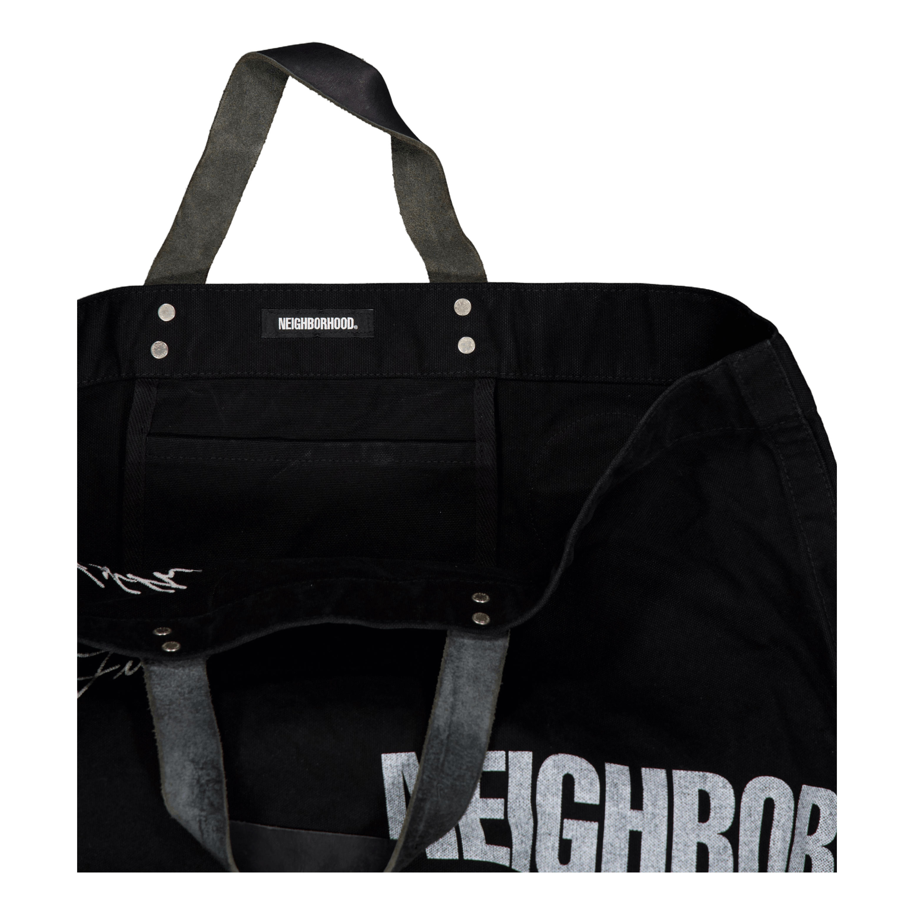 Neighborhood Washed Canvas Tote Bag Black