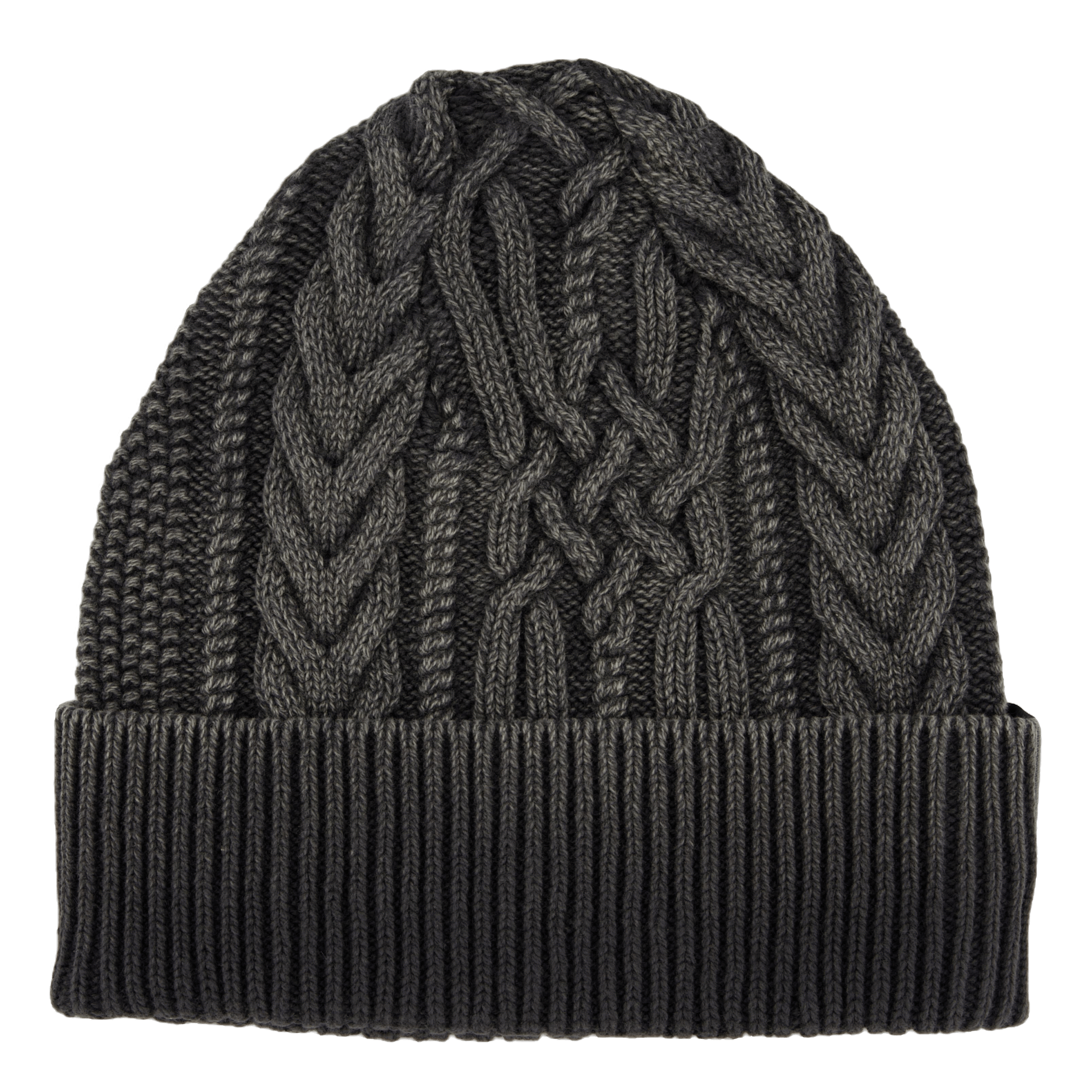 Neighborhood Washed Cable Beanie Black