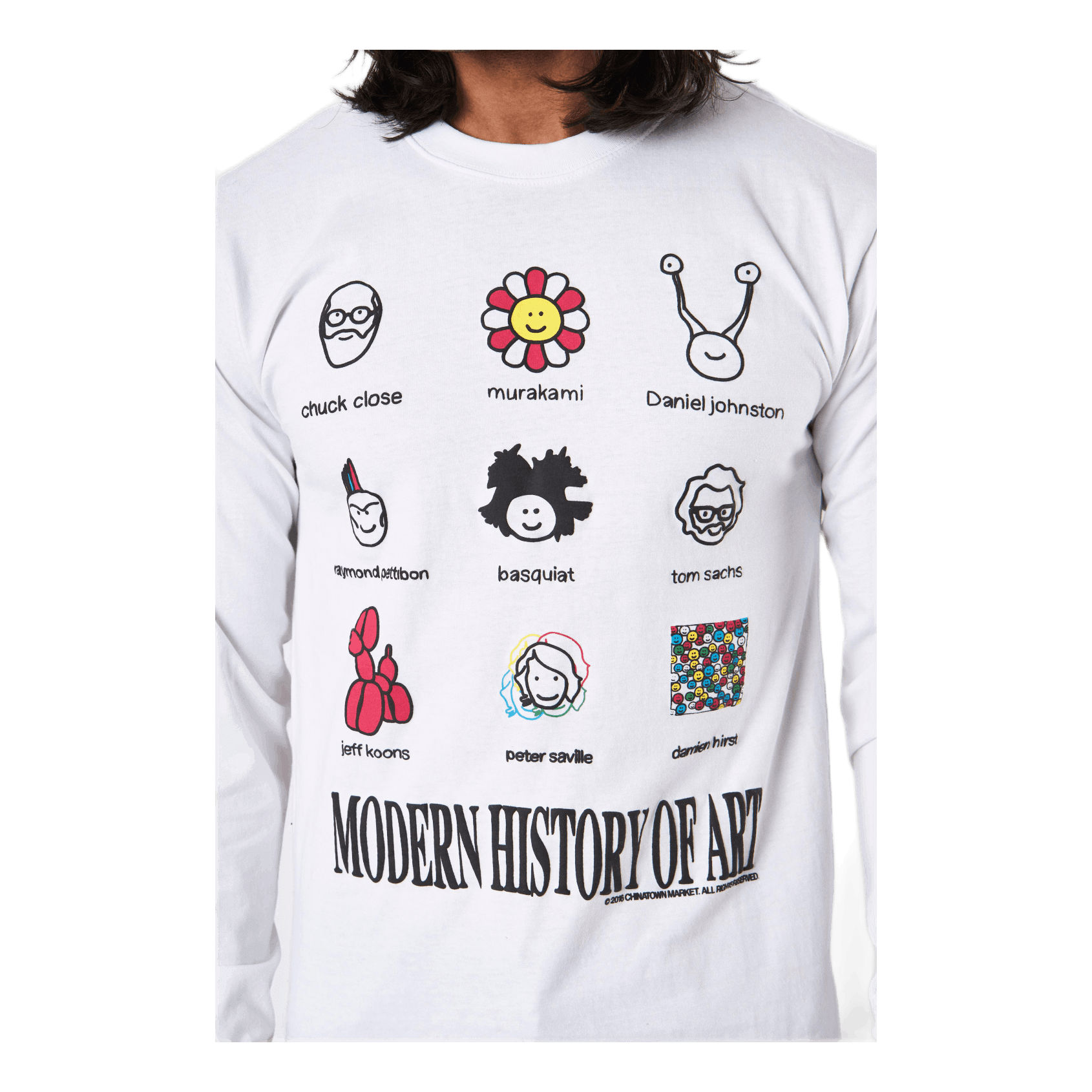 Chinatown Market Modern Art Ls Tee White